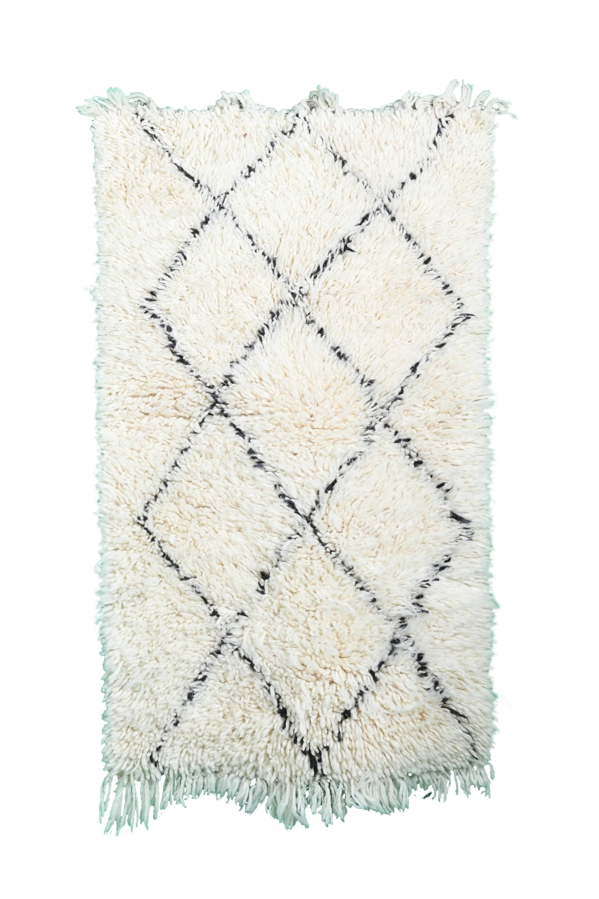 Ivory Trellis Beni Ourain Rug