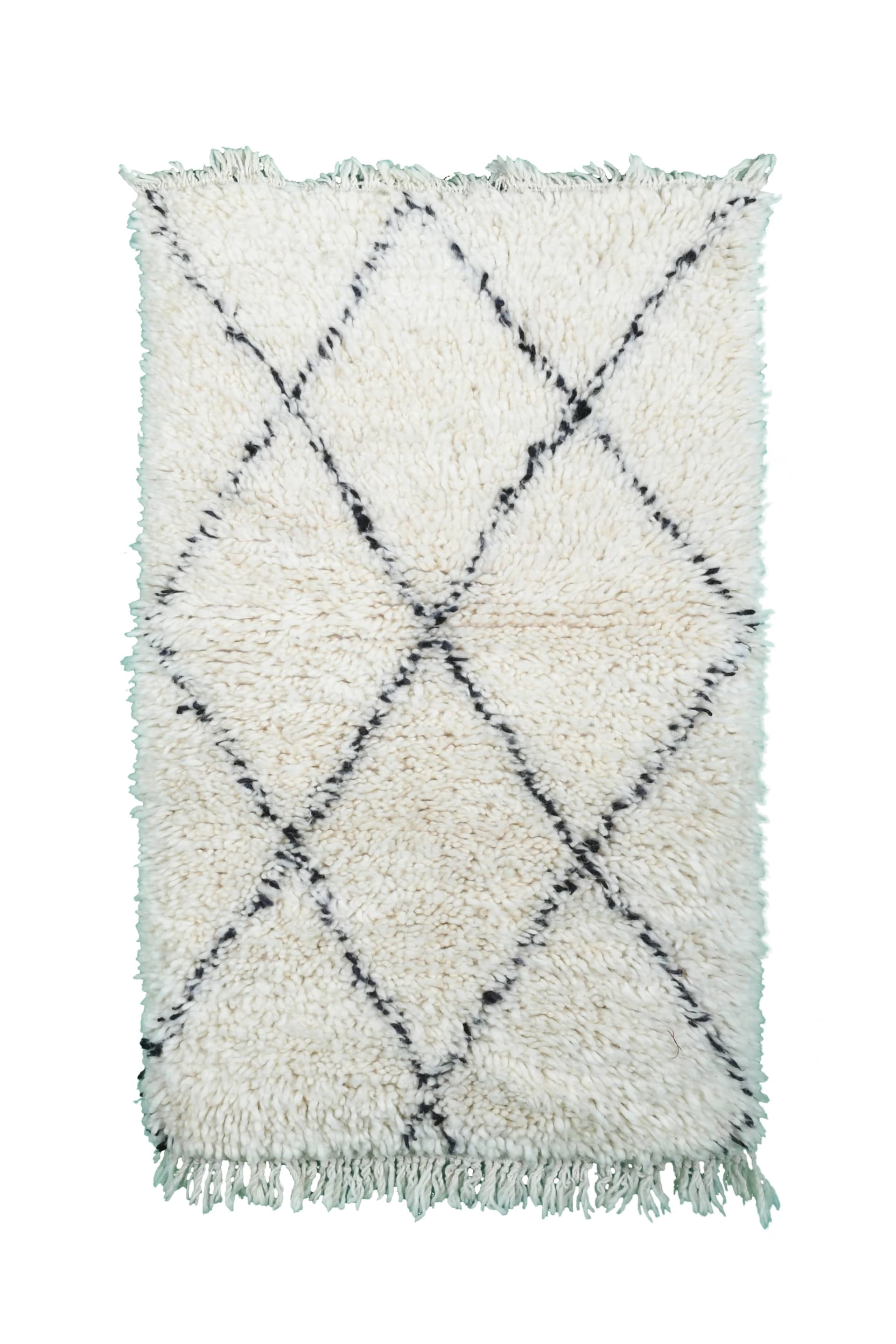 Ivory Crisscross Beni Ourain Rug