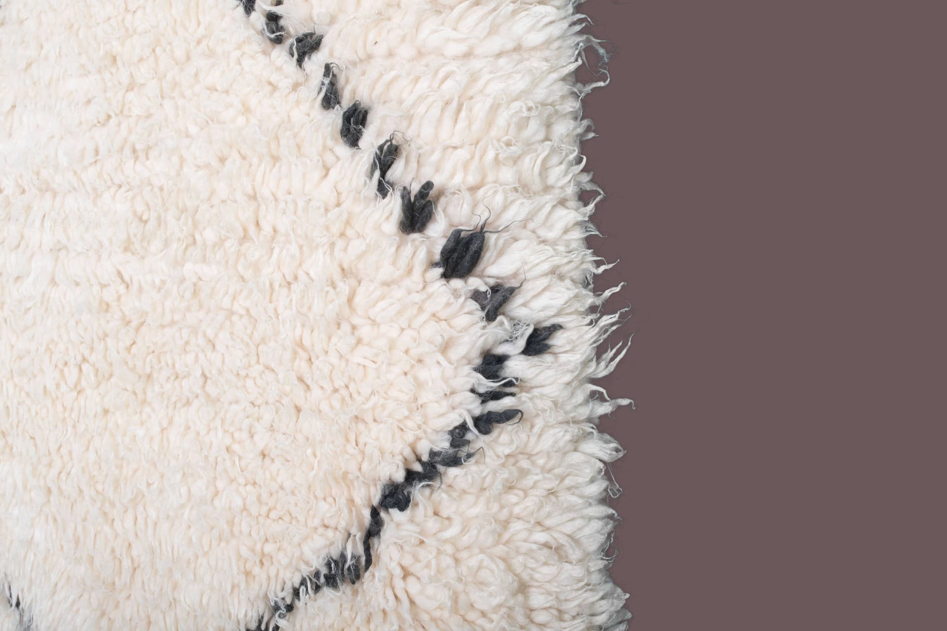Ivory Diamond Grid Beni Ourain Rug