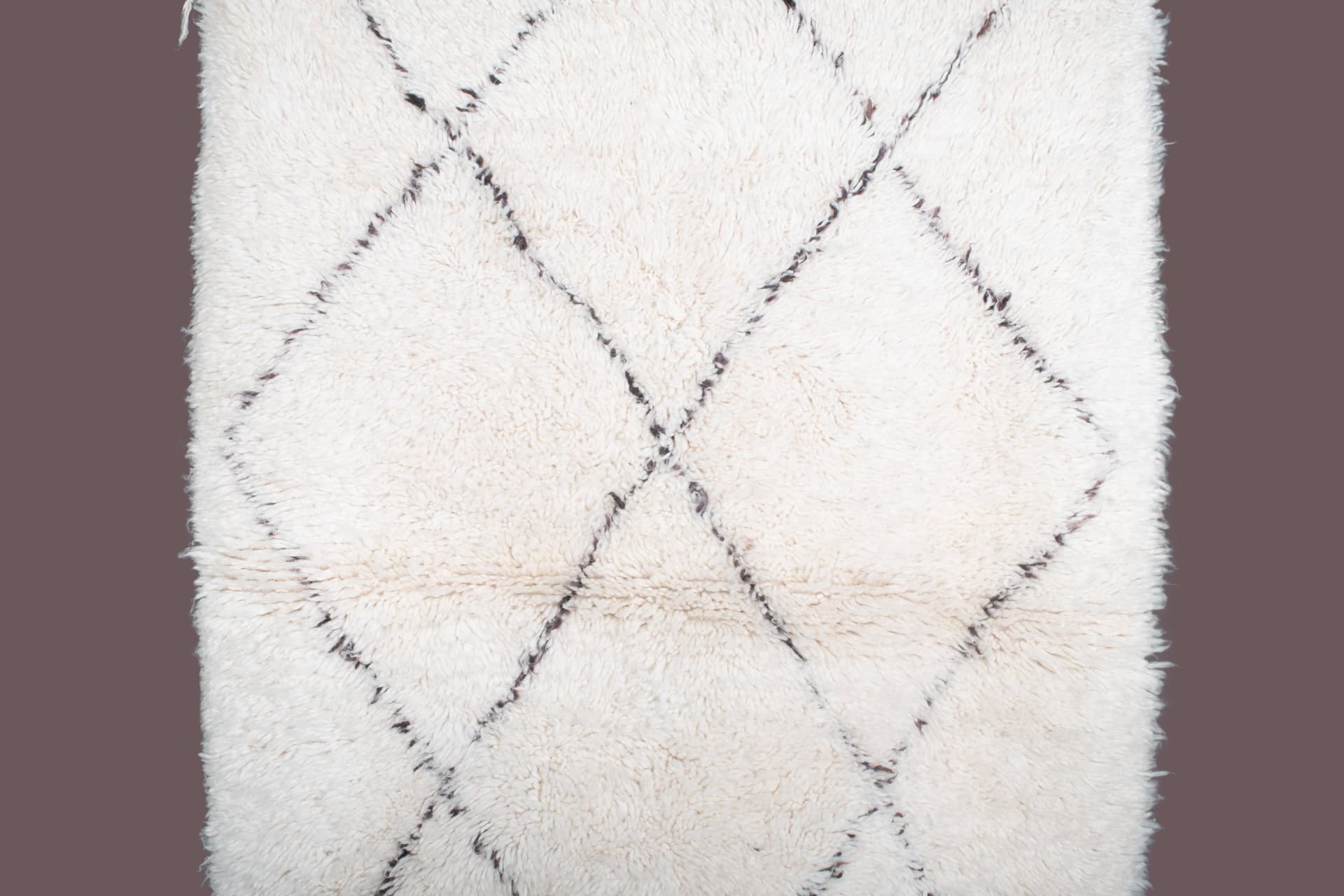 Ivory Angular Diamond Beni Ourain Rug