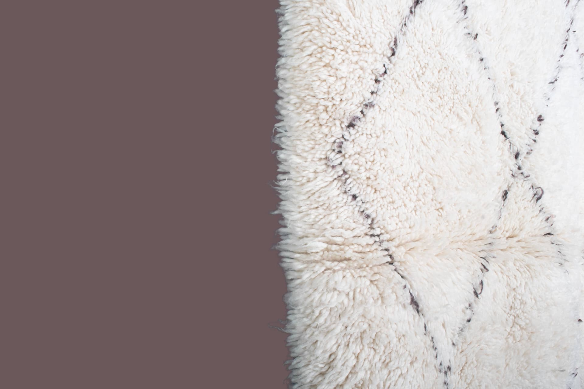Ivory Angular Diamond Beni Ourain Rug