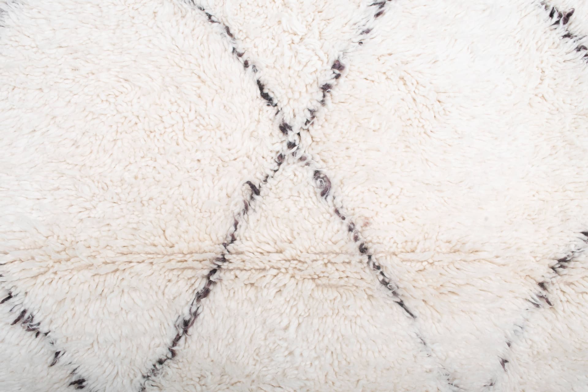 Ivory Angular Diamond Beni Ourain Rug