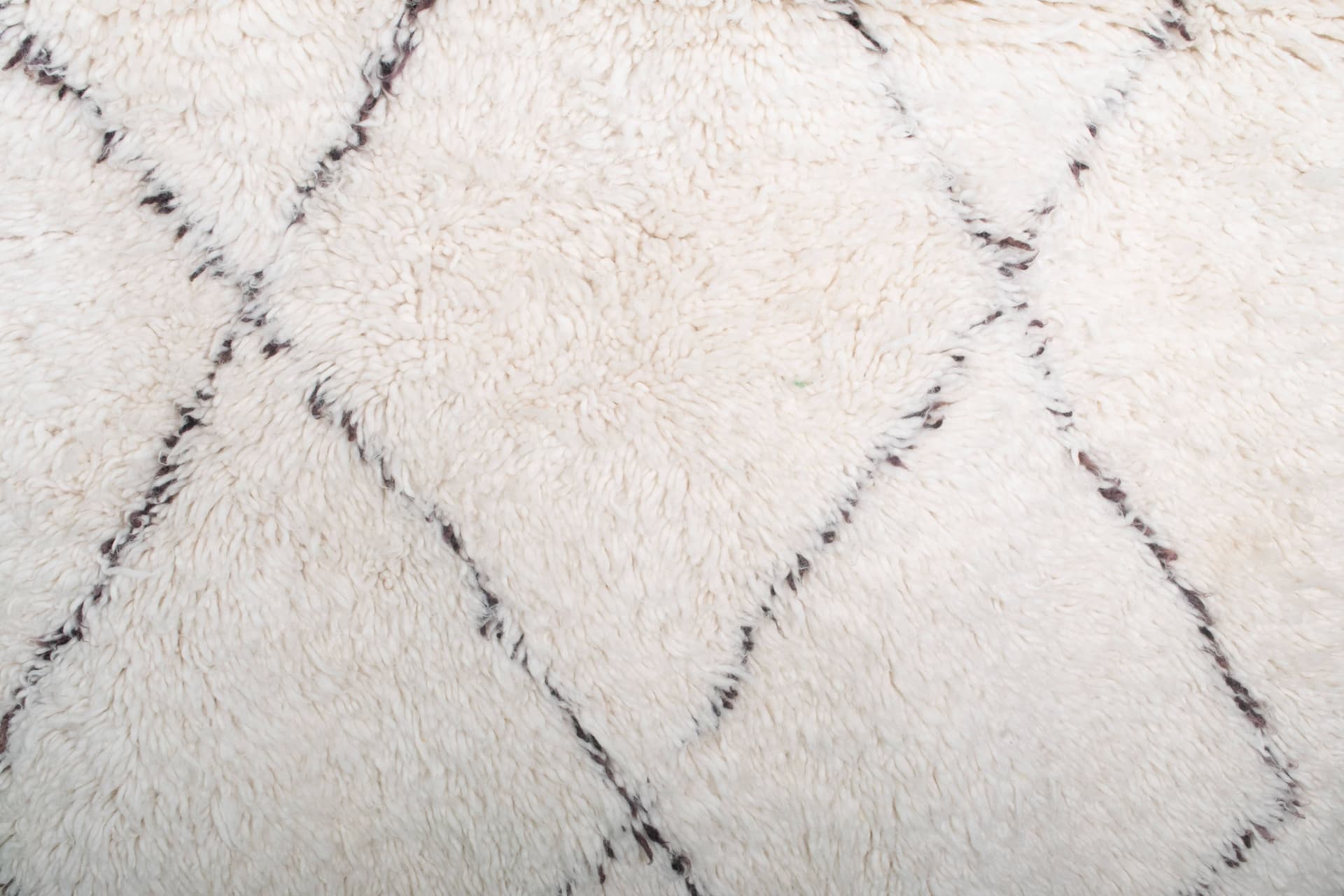 Ivory Angular Diamond Beni Ourain Rug