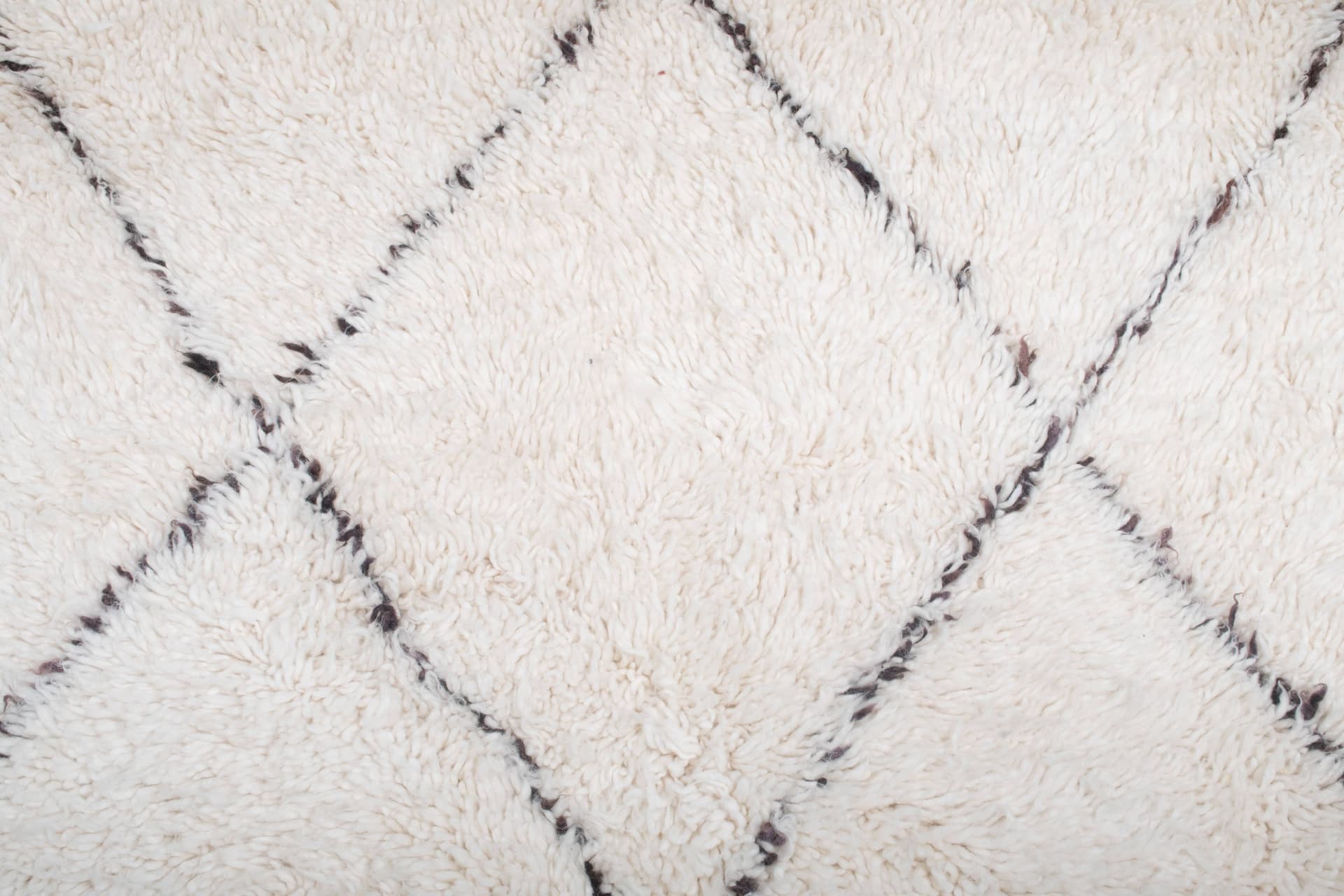 Ivory Angular Diamond Beni Ourain Rug