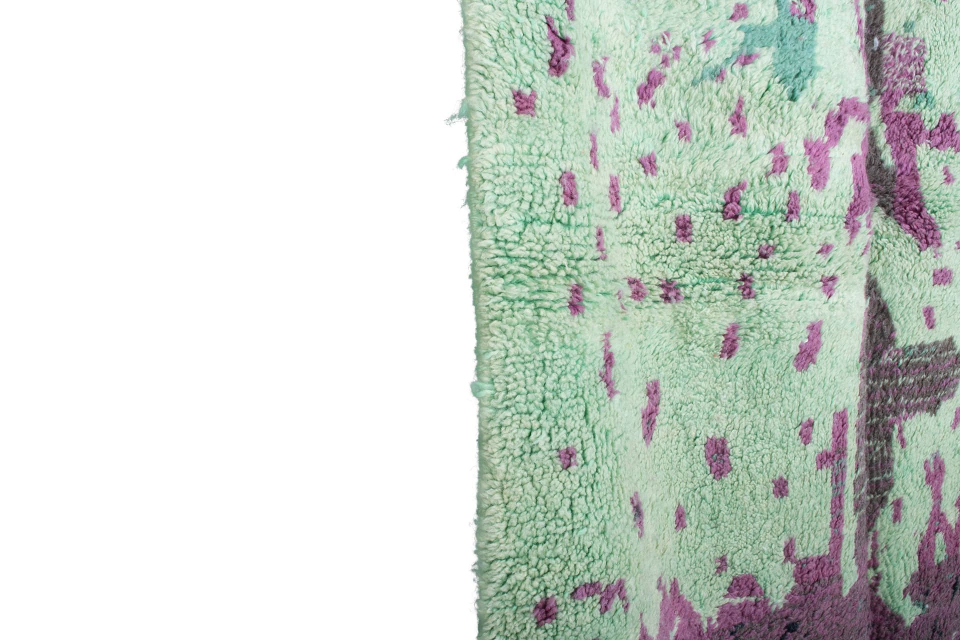 Mint Purple Abstract Beni Mrirt Rug