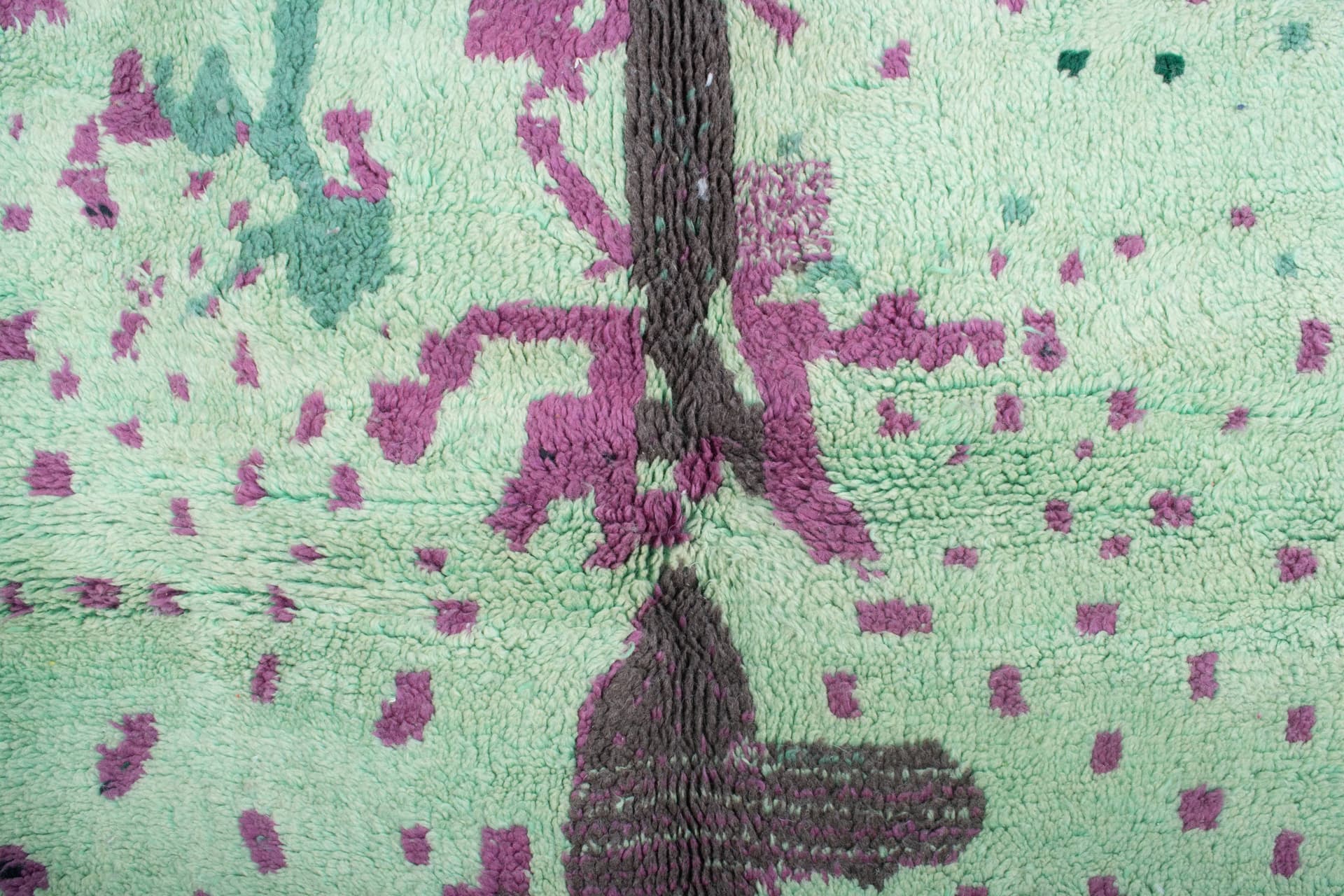 Mint Purple Abstract Beni Mrirt Rug