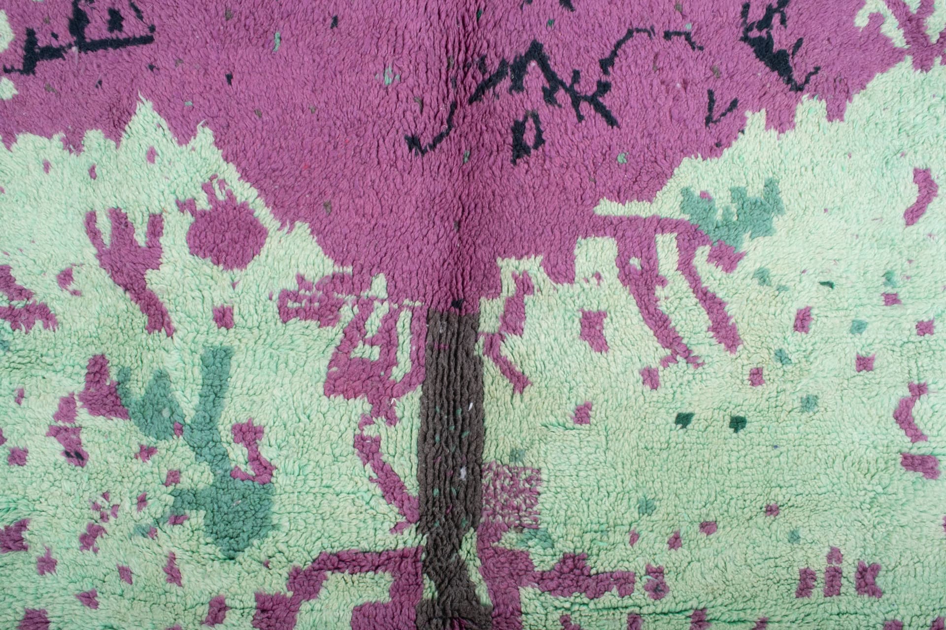 Mint Purple Abstract Beni Mrirt Rug