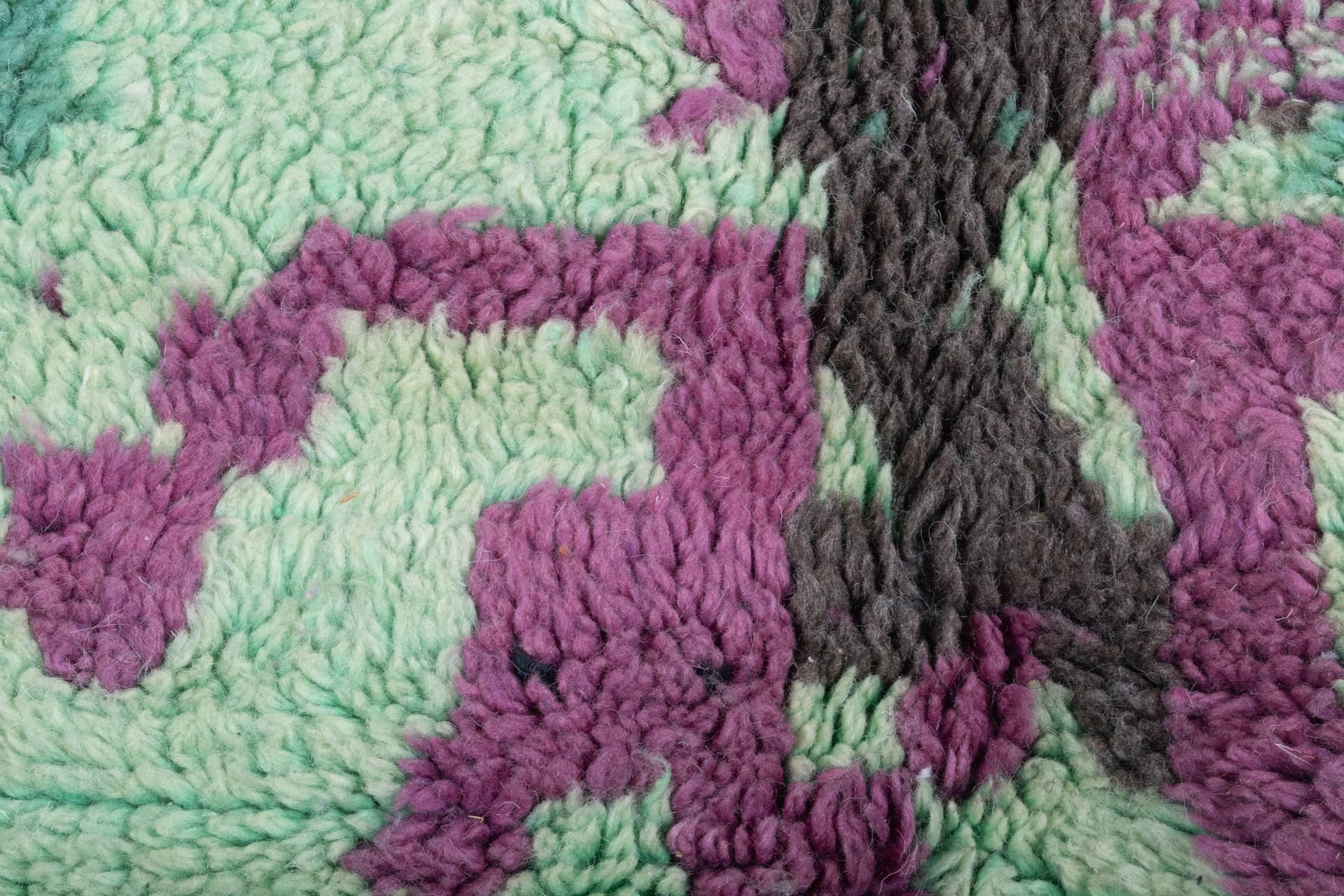 Mint Purple Abstract Beni Mrirt Rug