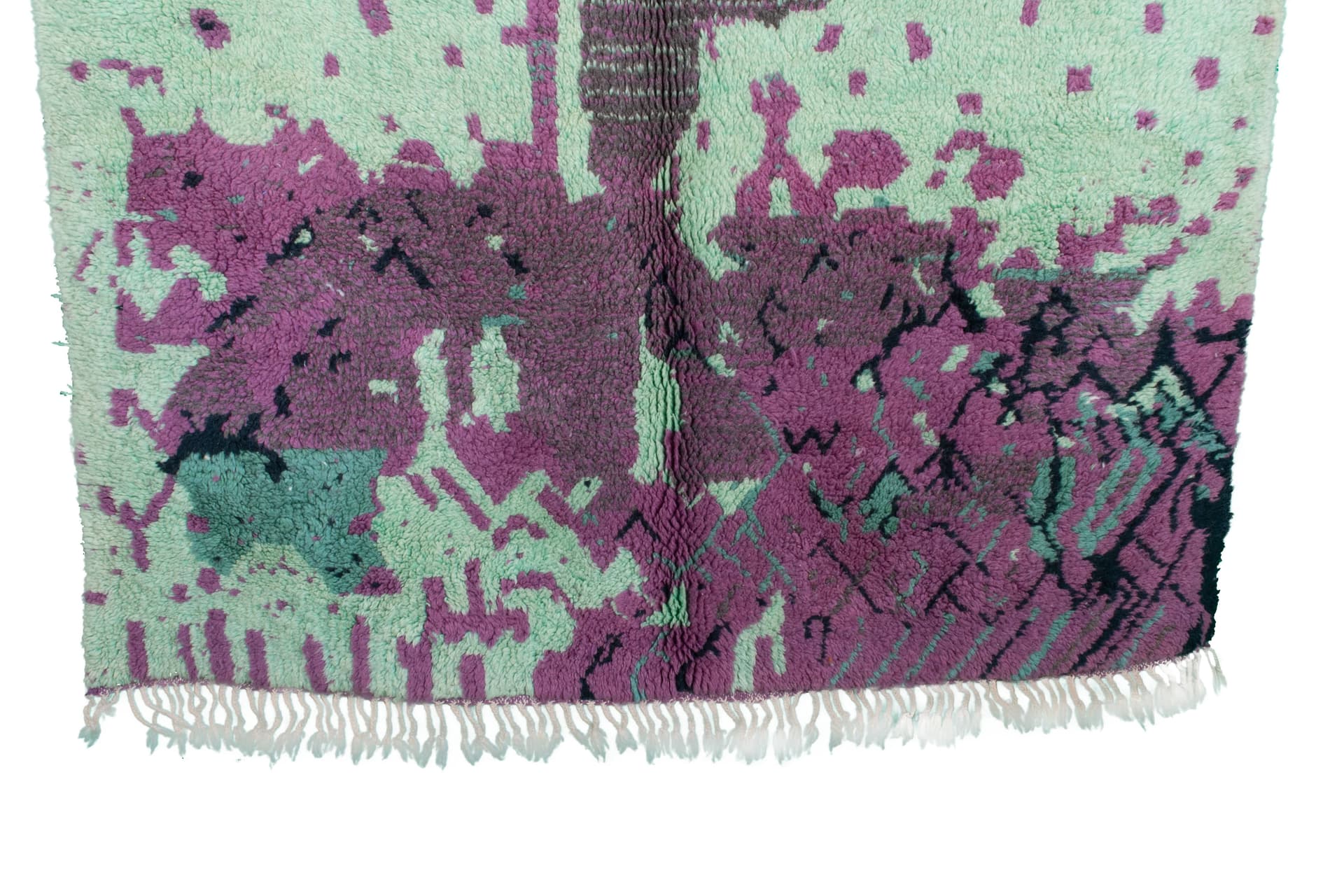 Mint Purple Abstract Beni Mrirt Rug