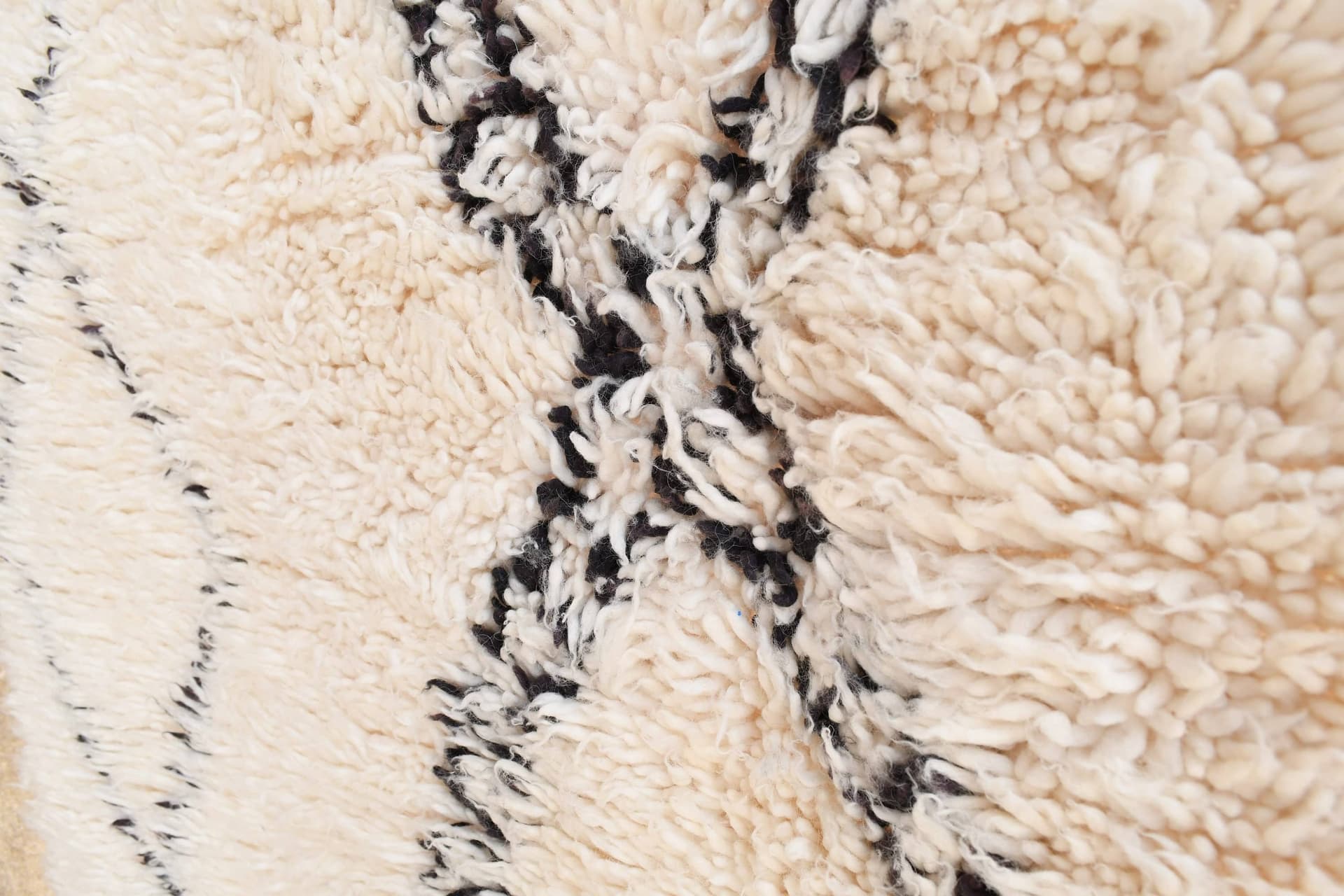 Ivory Angular Lattice Beni Ourain Rug