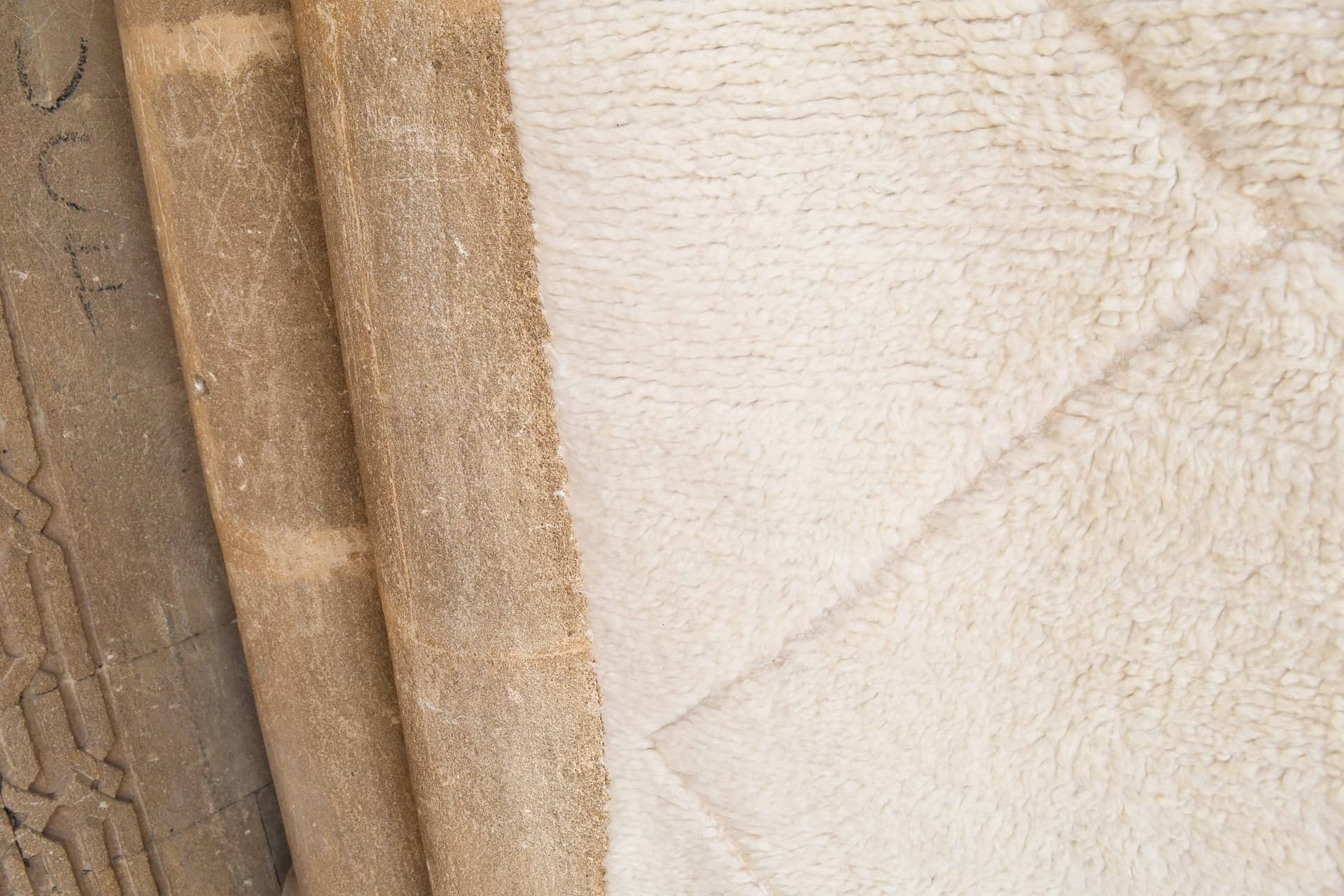 Ivory Large Diamond Beni Ourain Rug