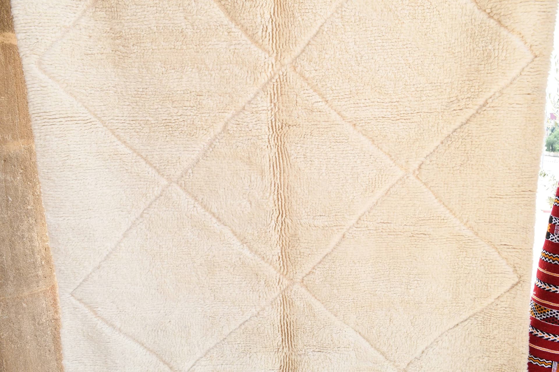 Ivory Large Diamond Beni Ourain Rug