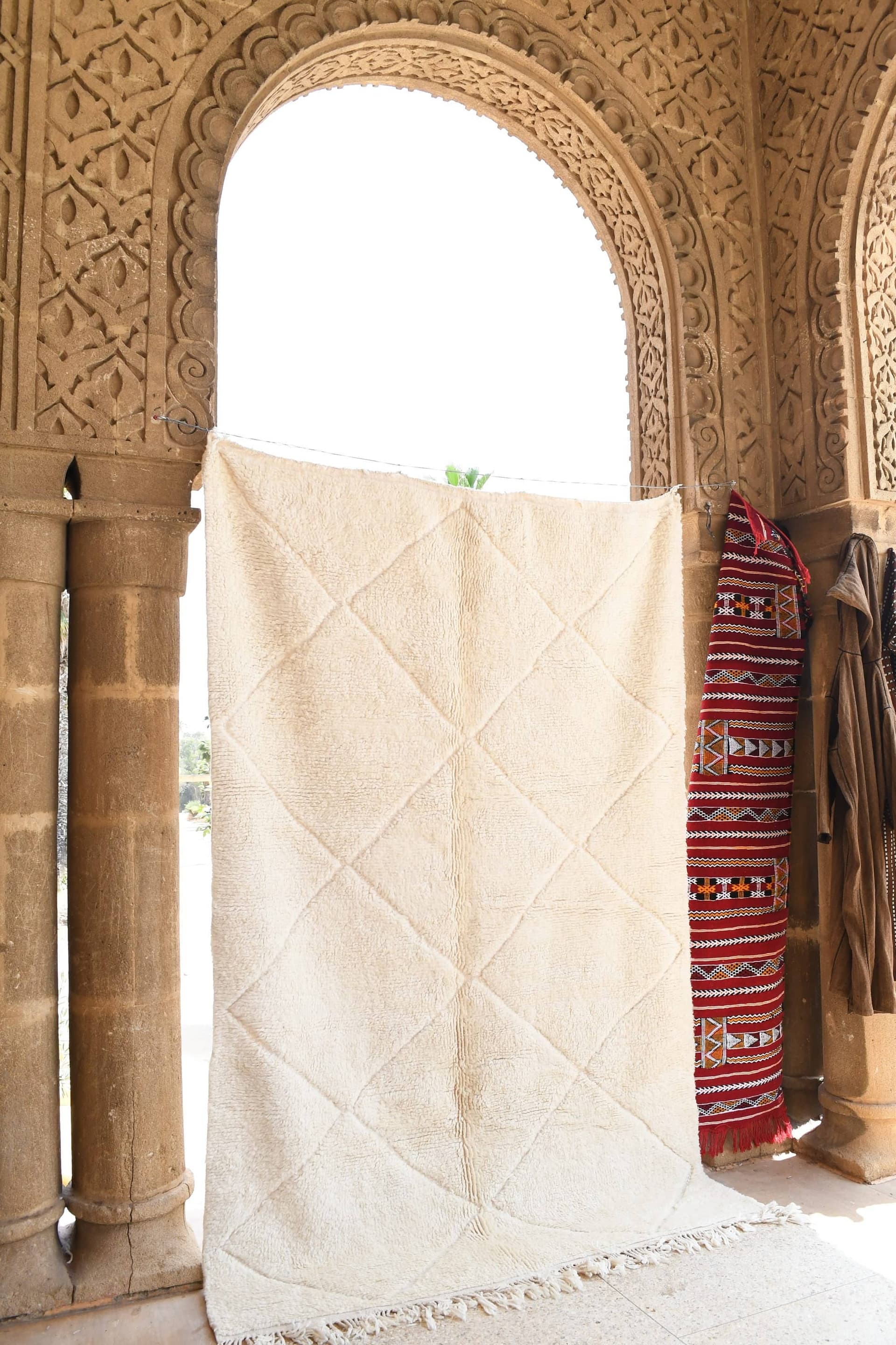 Ivory Large Diamond Beni Ourain Rug