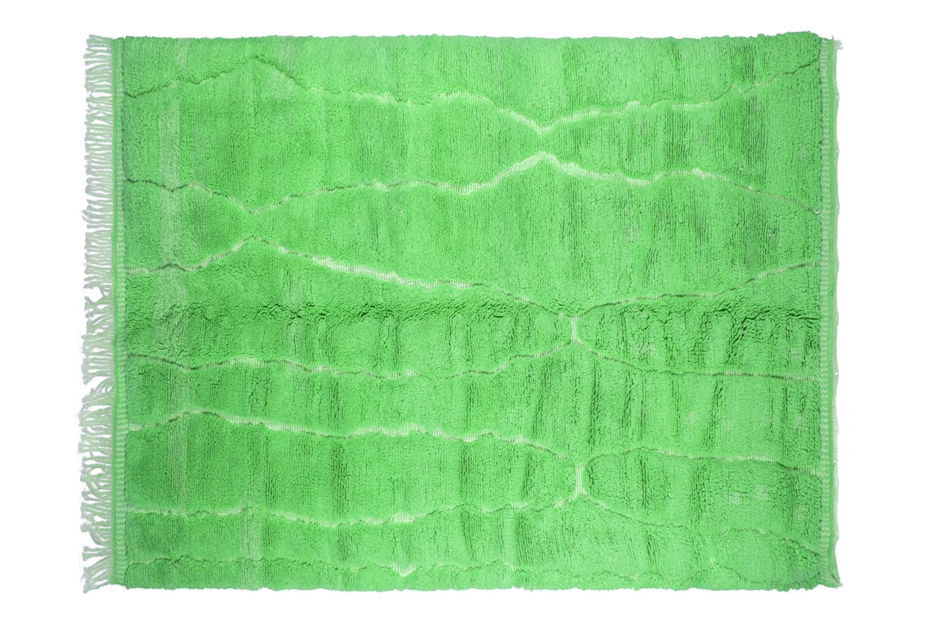 Green Grid Beni Mrirt Rug