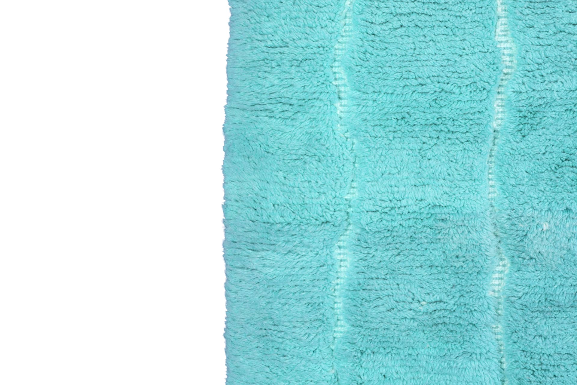 Turquoise Wavy Line Beni Mrirt Rug