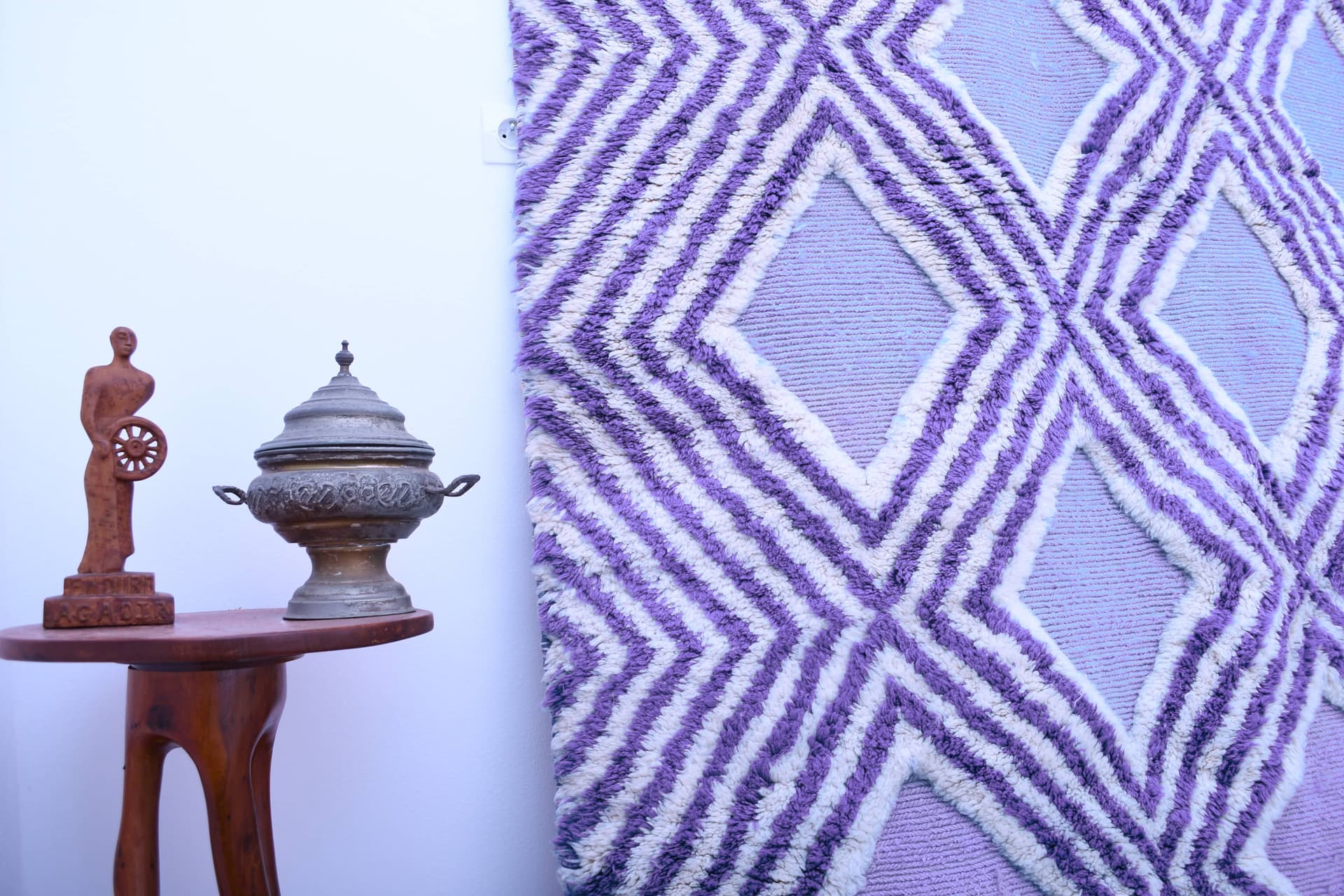 Lavender Diamond Beni Mrirt Rug