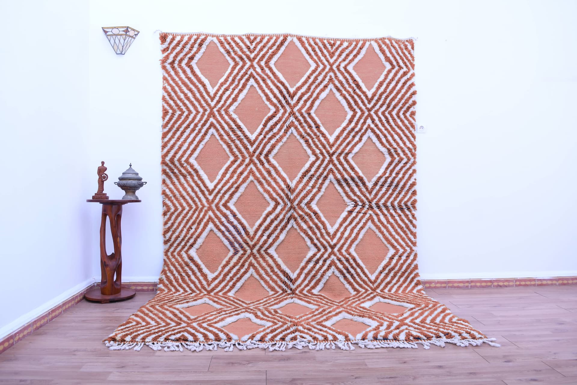 Terracotta Diamond Beni Mrirt Rug