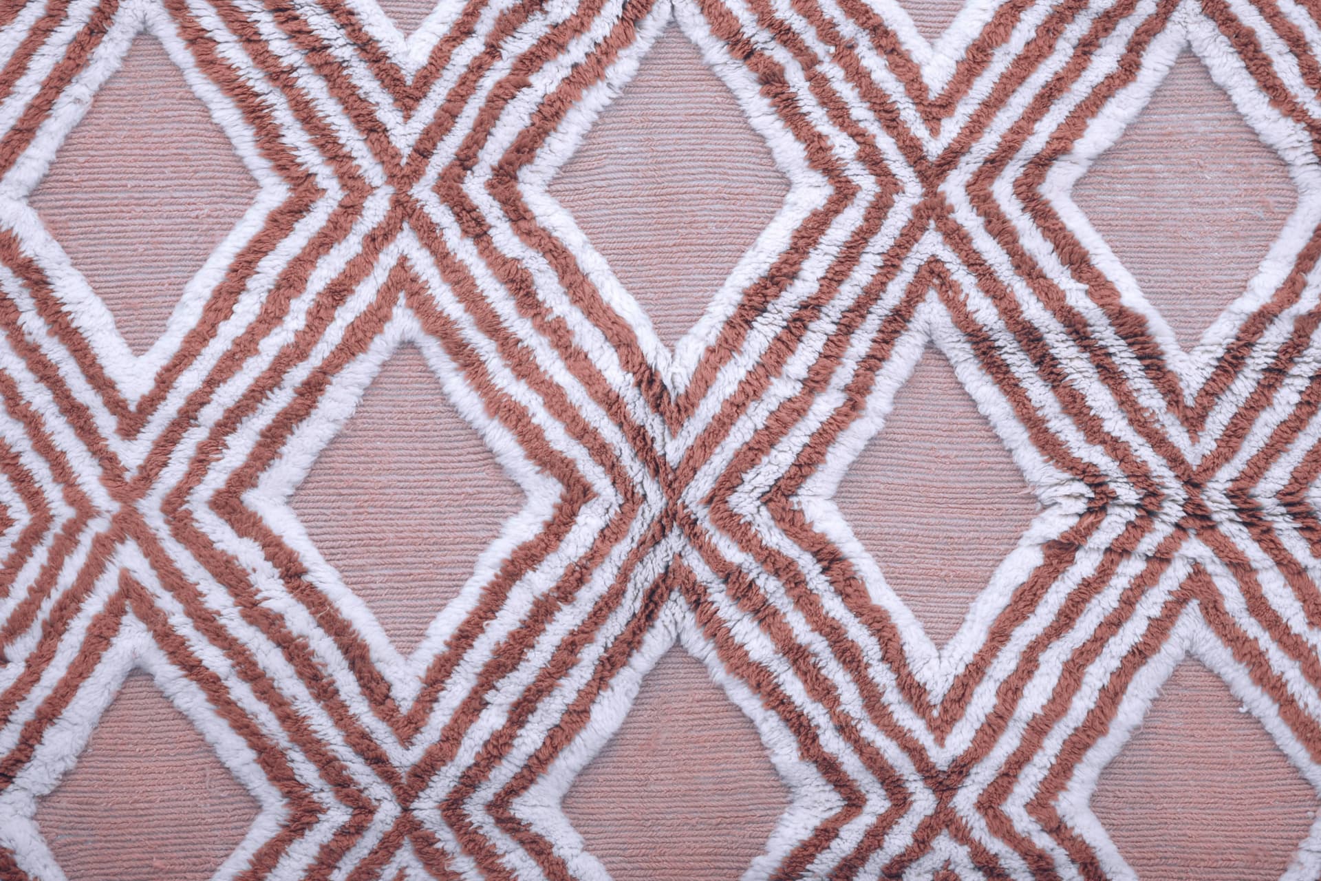 Terracotta Diamond Beni Mrirt Rug