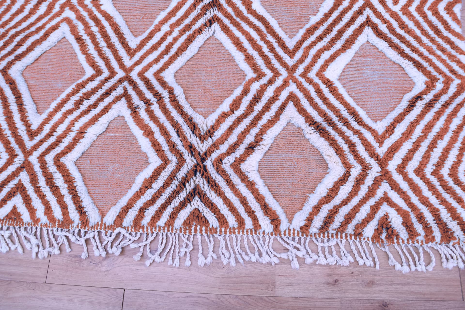 Terracotta Diamond Beni Mrirt Rug