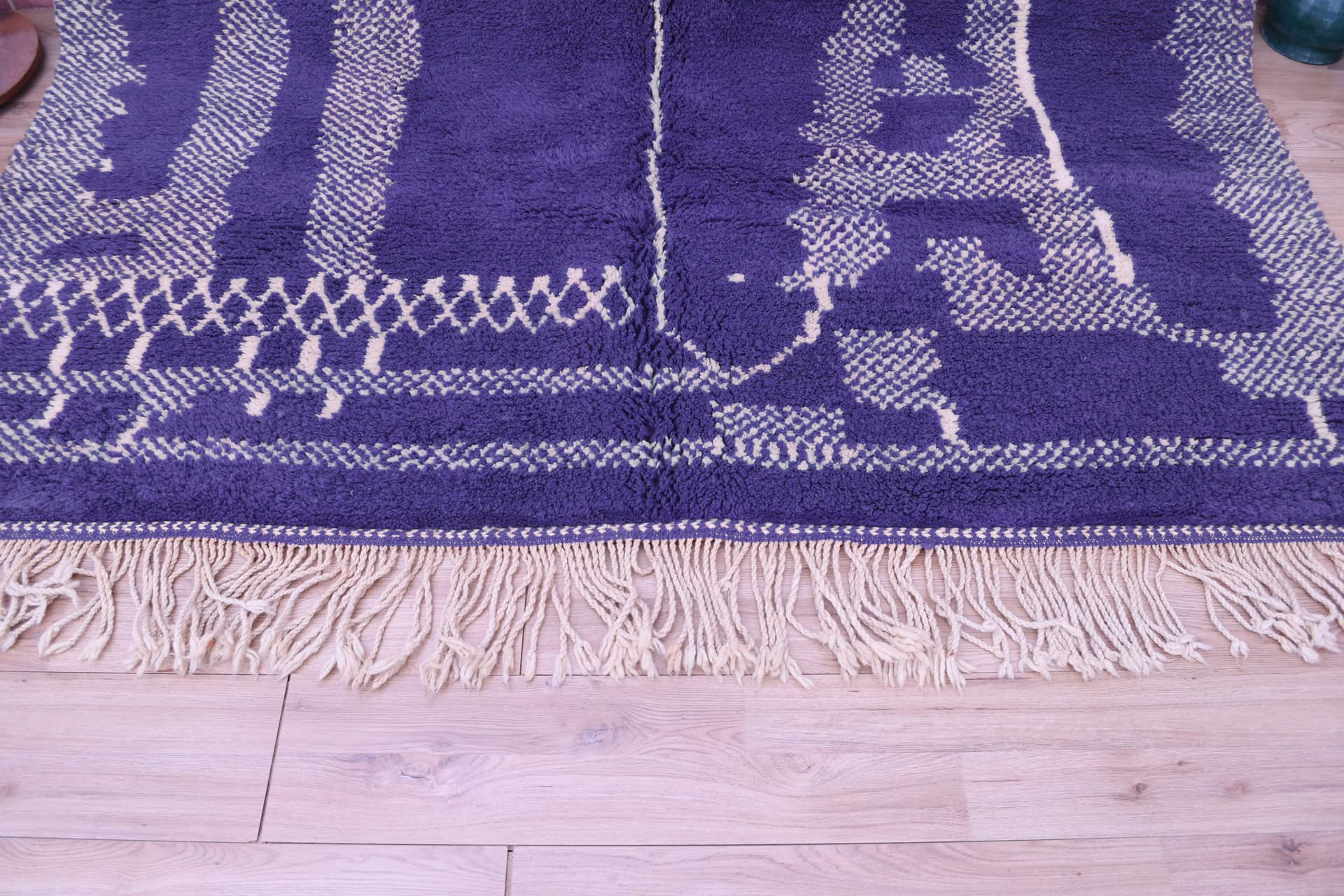 Blue Linear Beni Mrirt Rug