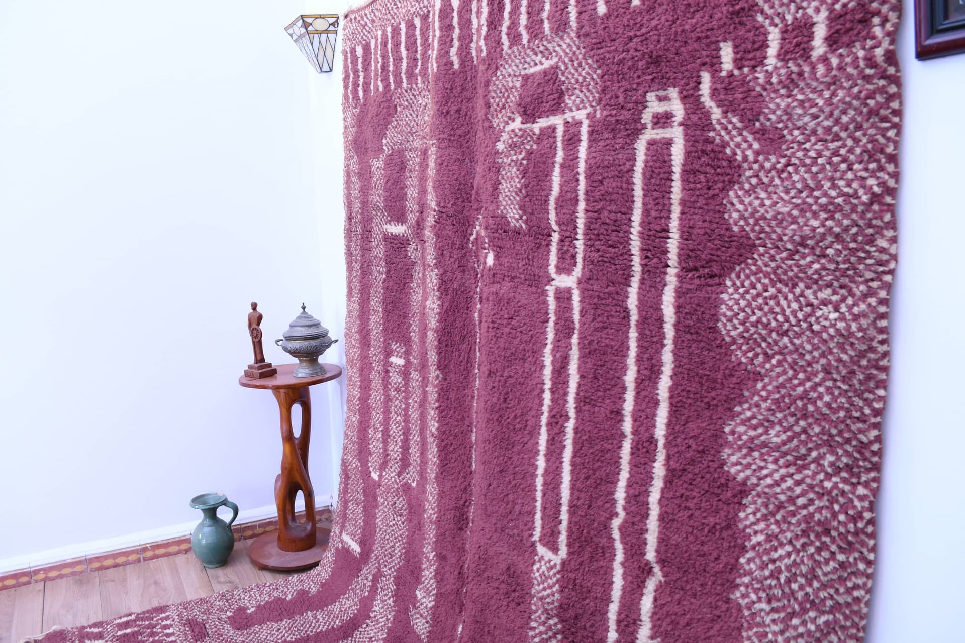 Plum Ladder Stripe Beni Mrirt Rug