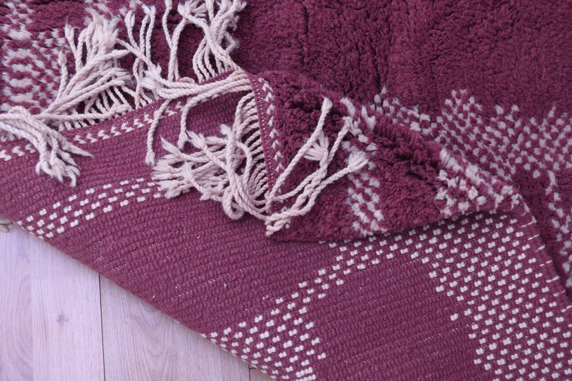 Plum Ladder Stripe Beni Mrirt Rug