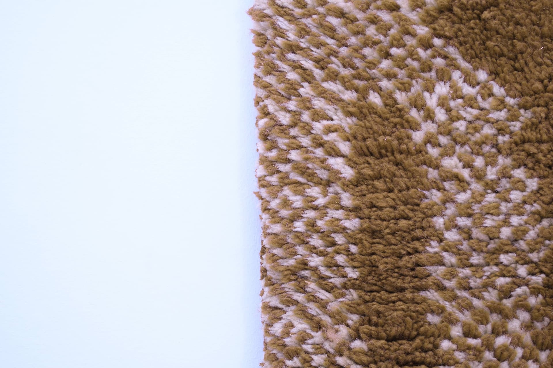 Moroccan Rug Handmade Wool 7x10 - Olive Green Neutral Modern Boho Area Rug for Living Room Bedroom - Mrirt Berber