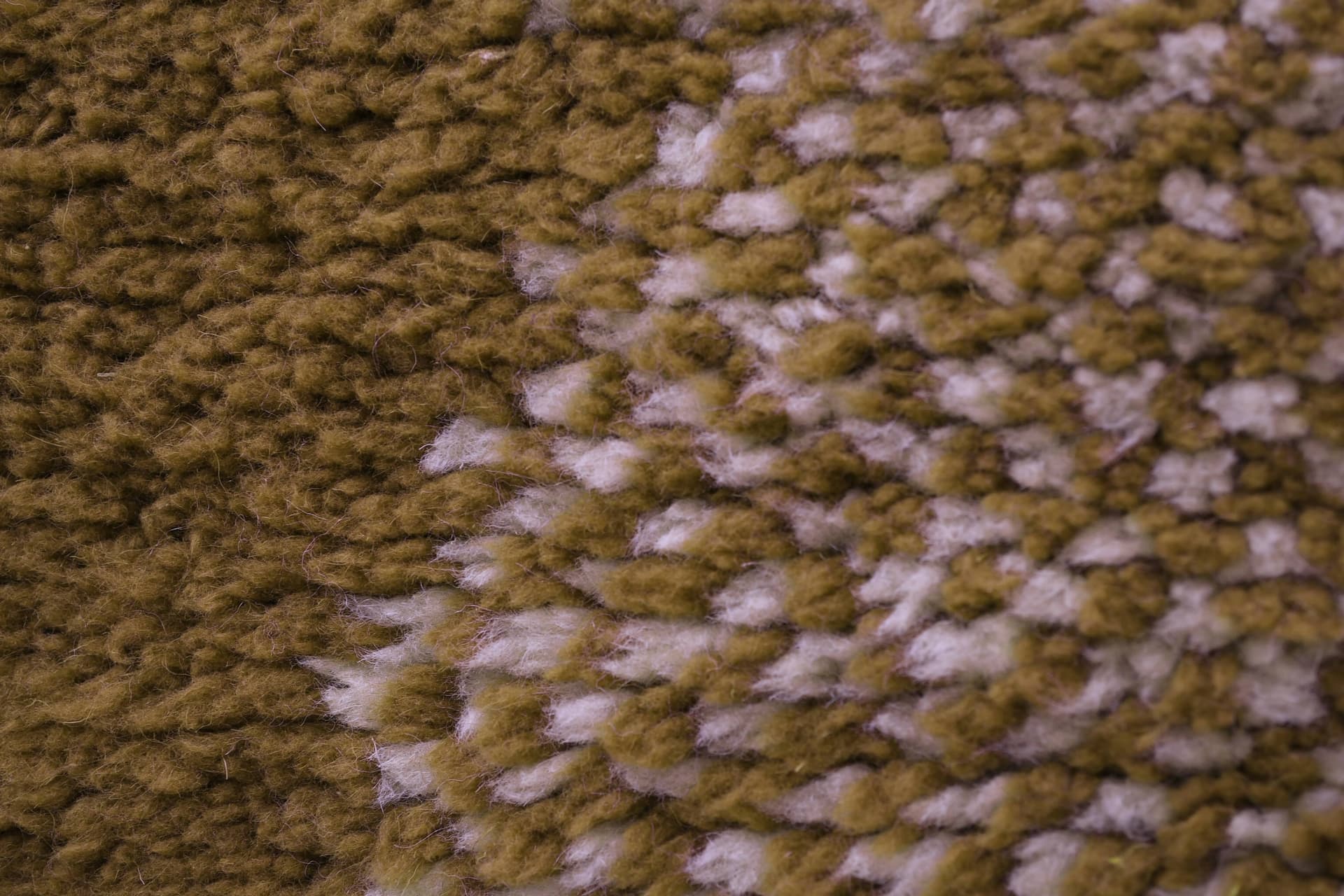Moroccan Rug Handmade Wool 7x10 - Olive Green Neutral Modern Boho Area Rug for Living Room Bedroom - Mrirt Berber