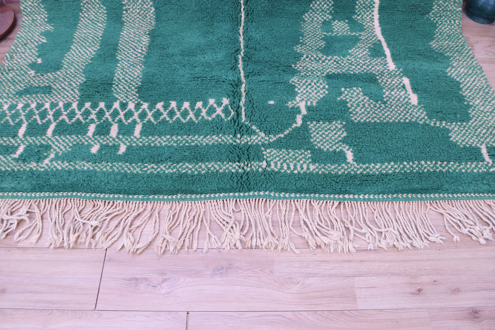 Green Framed Line Beni Mrirt Rug