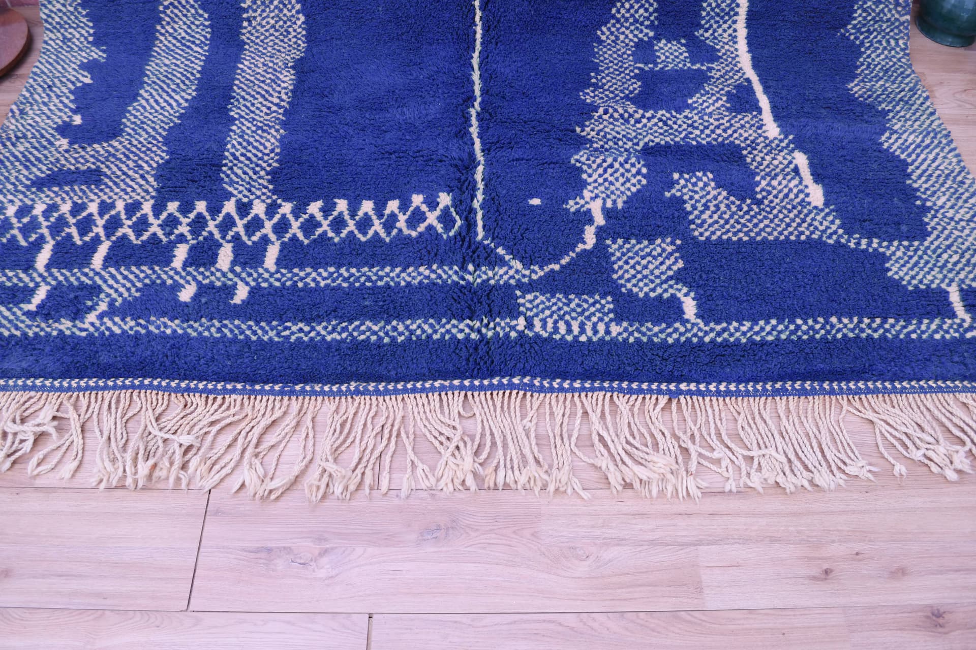 Blue Linear Beni Ourain Rug