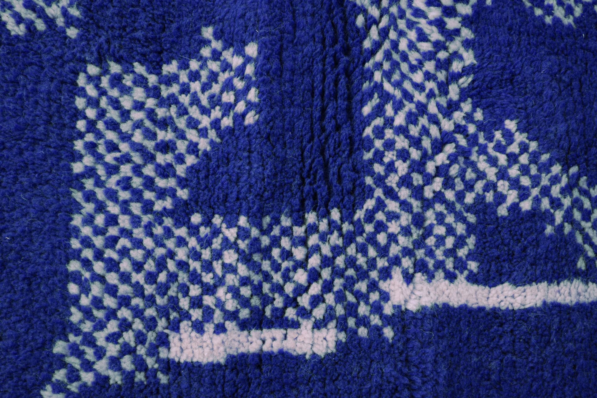 Blue Linear Beni Ourain Rug