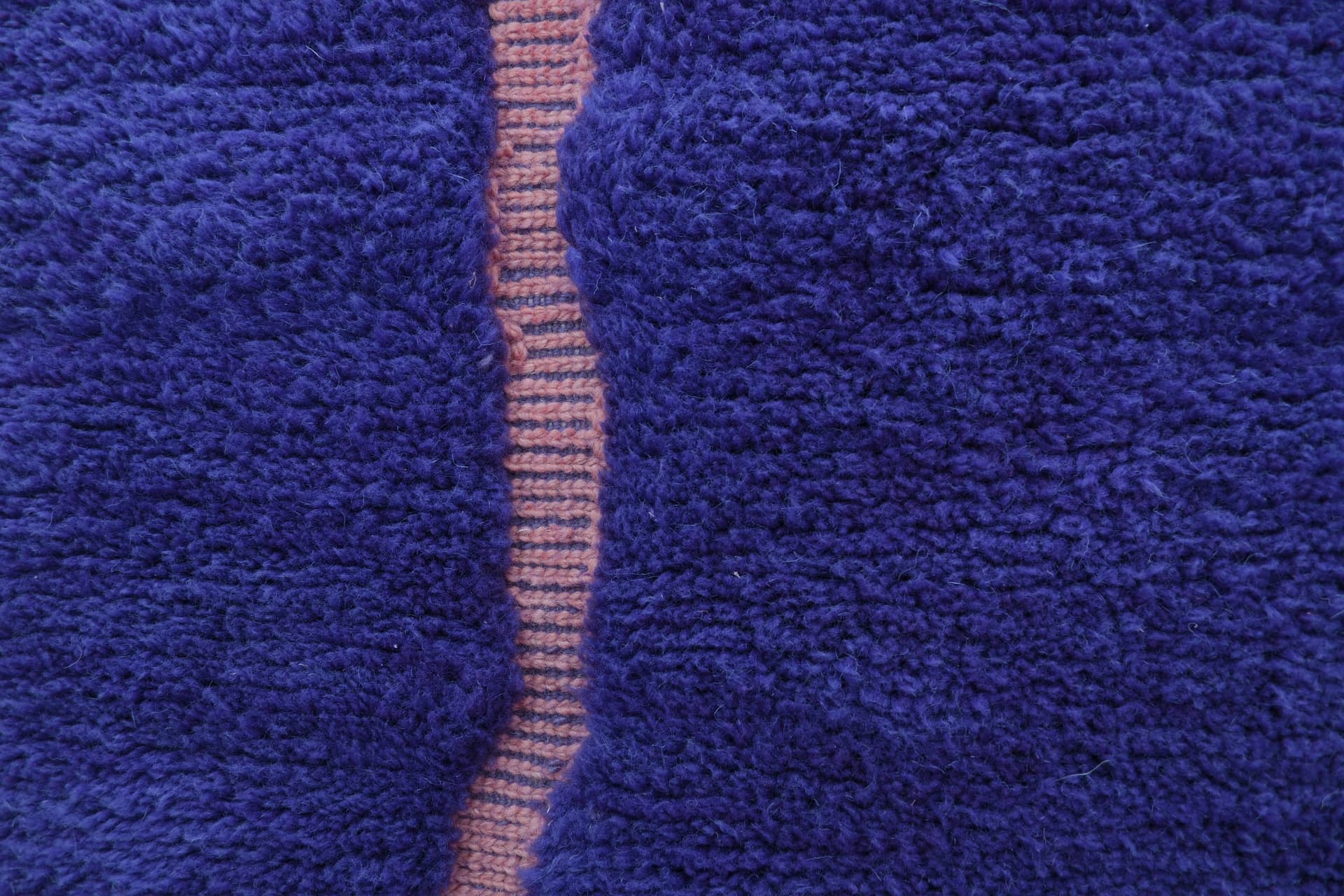 Blue Wavy Line Beni Mrirt Rug