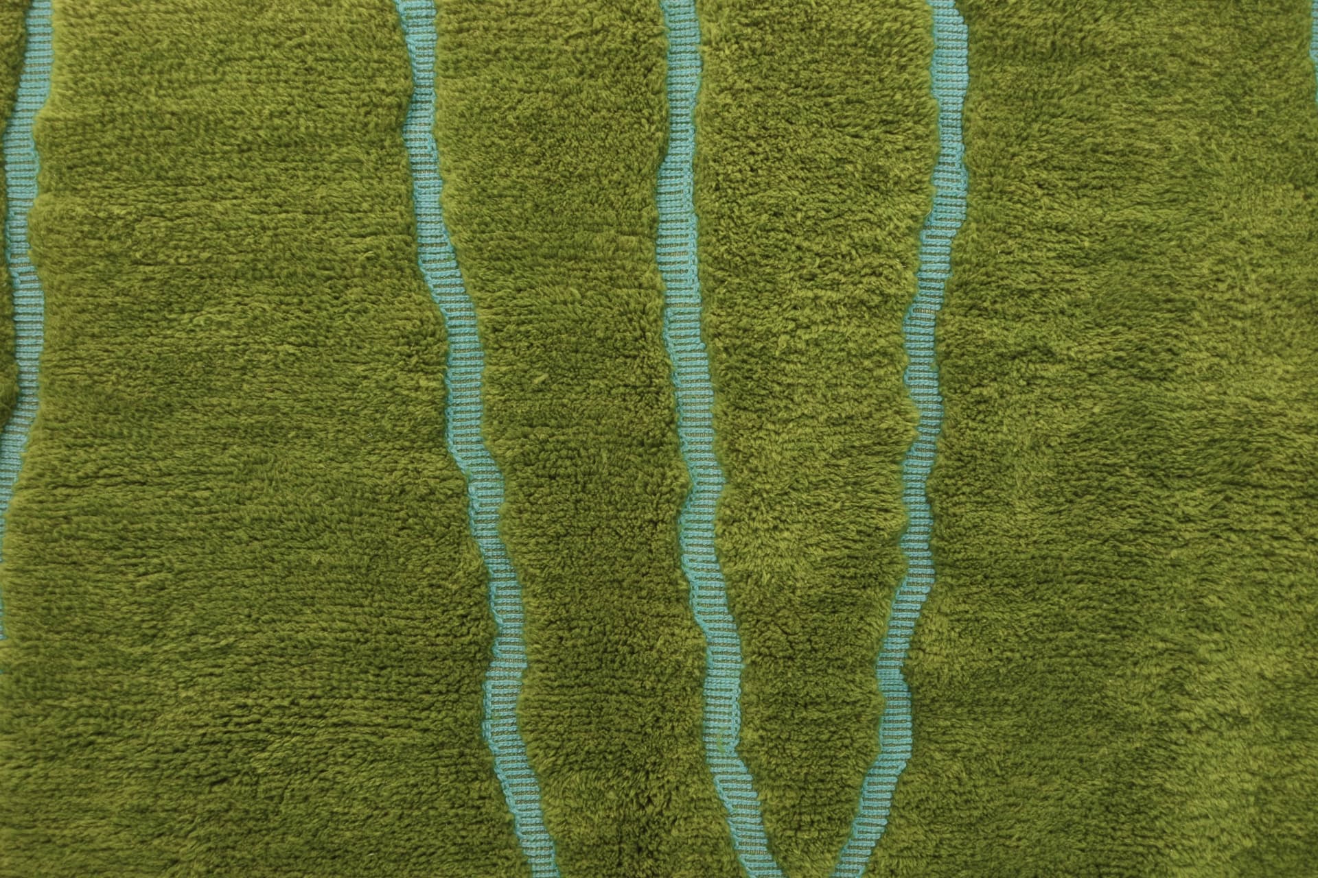 Olive Wavy Line Beni Mrirt Rug