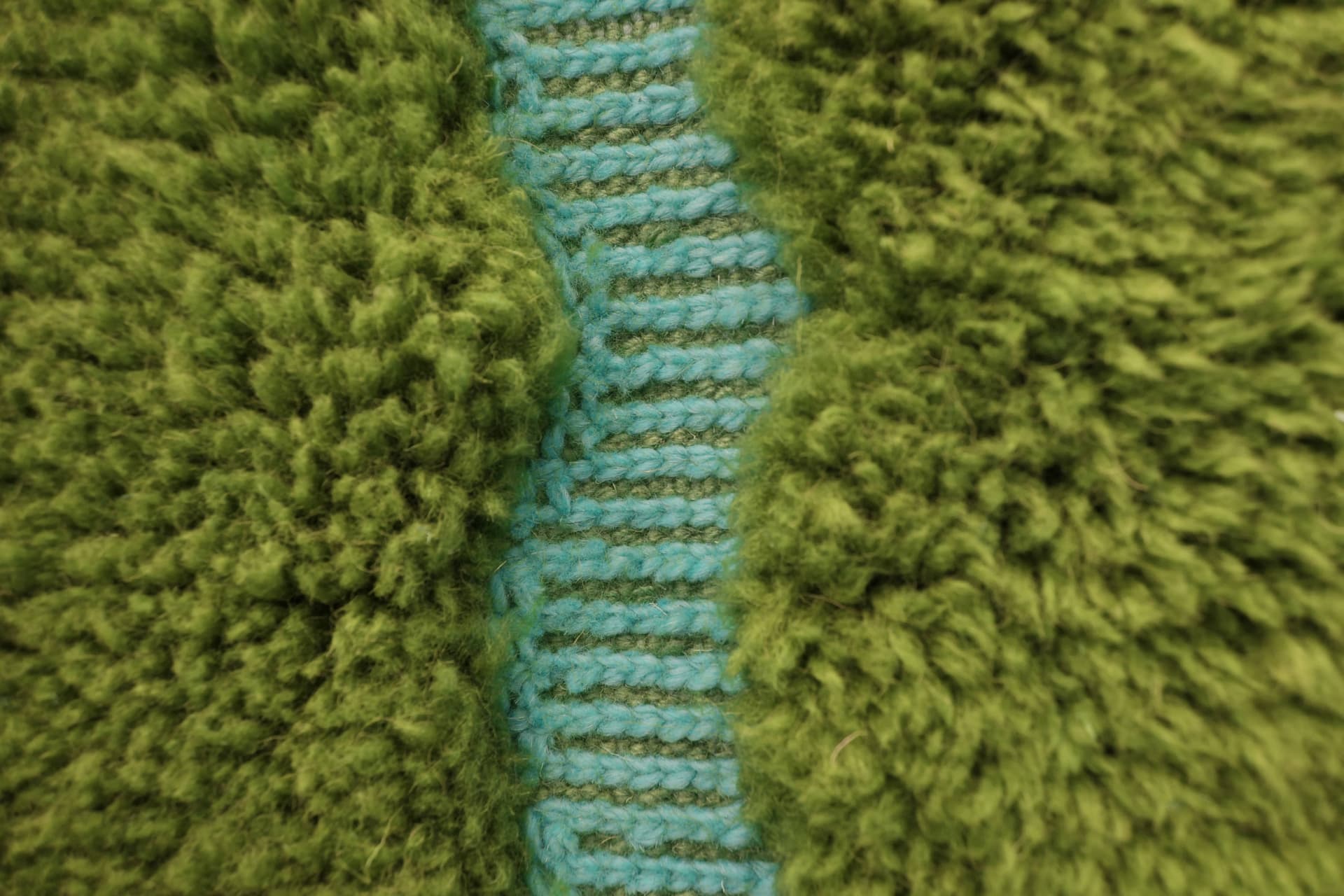 Olive Wavy Line Beni Mrirt Rug