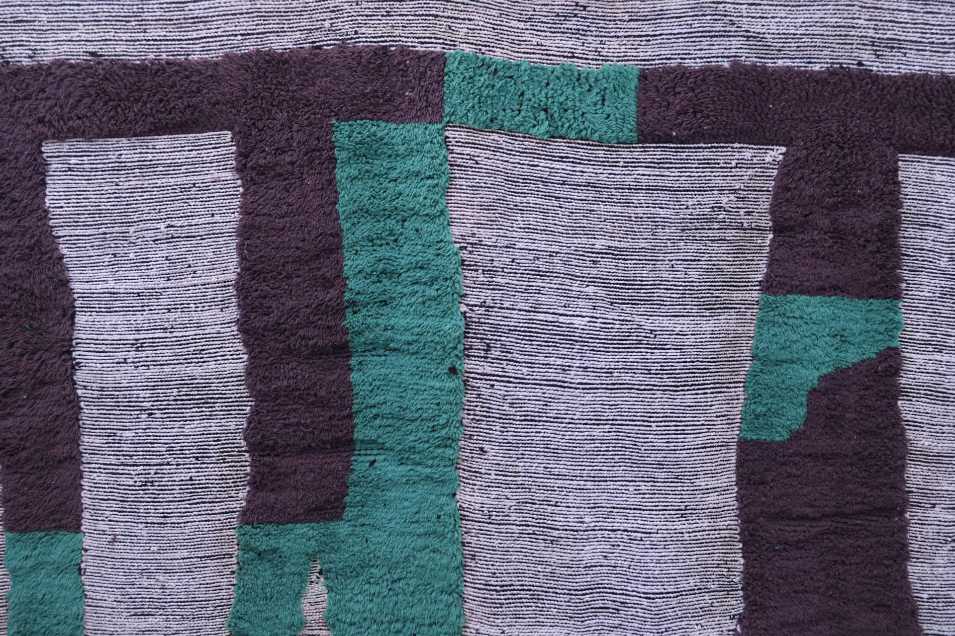 Neutral Green Block Beni Mrirt Rug