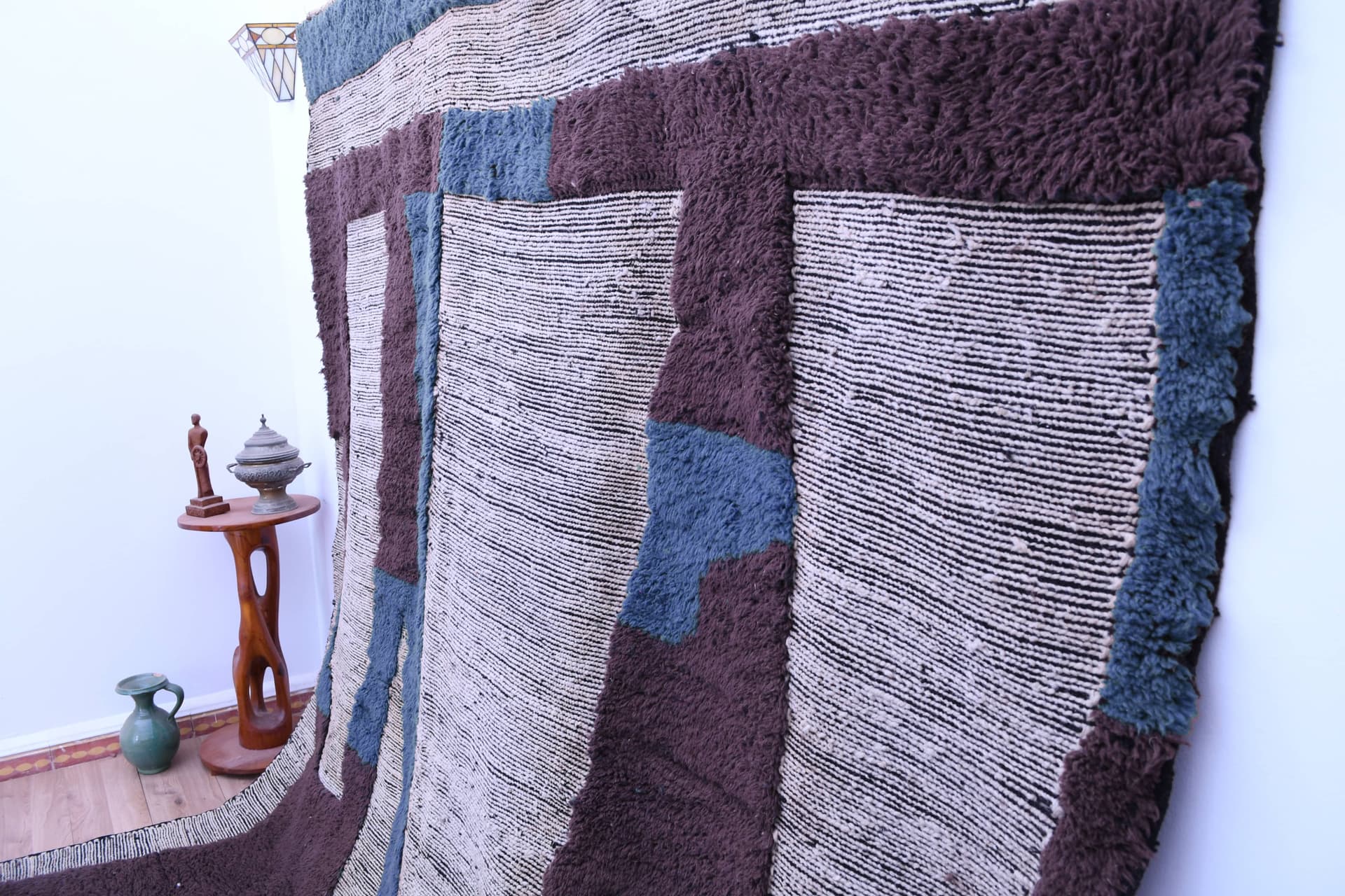 Neutral Blockwork Beni Mrirt Rug