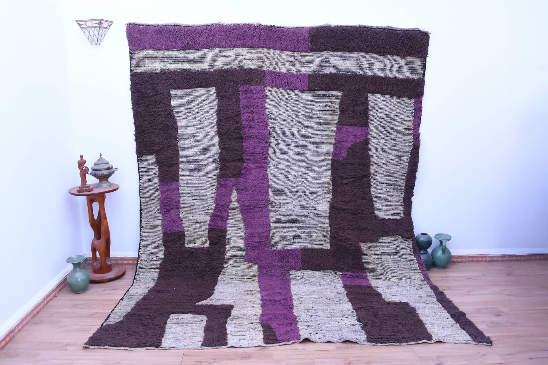 Neutral Purple Block Beni Mrirt Rug