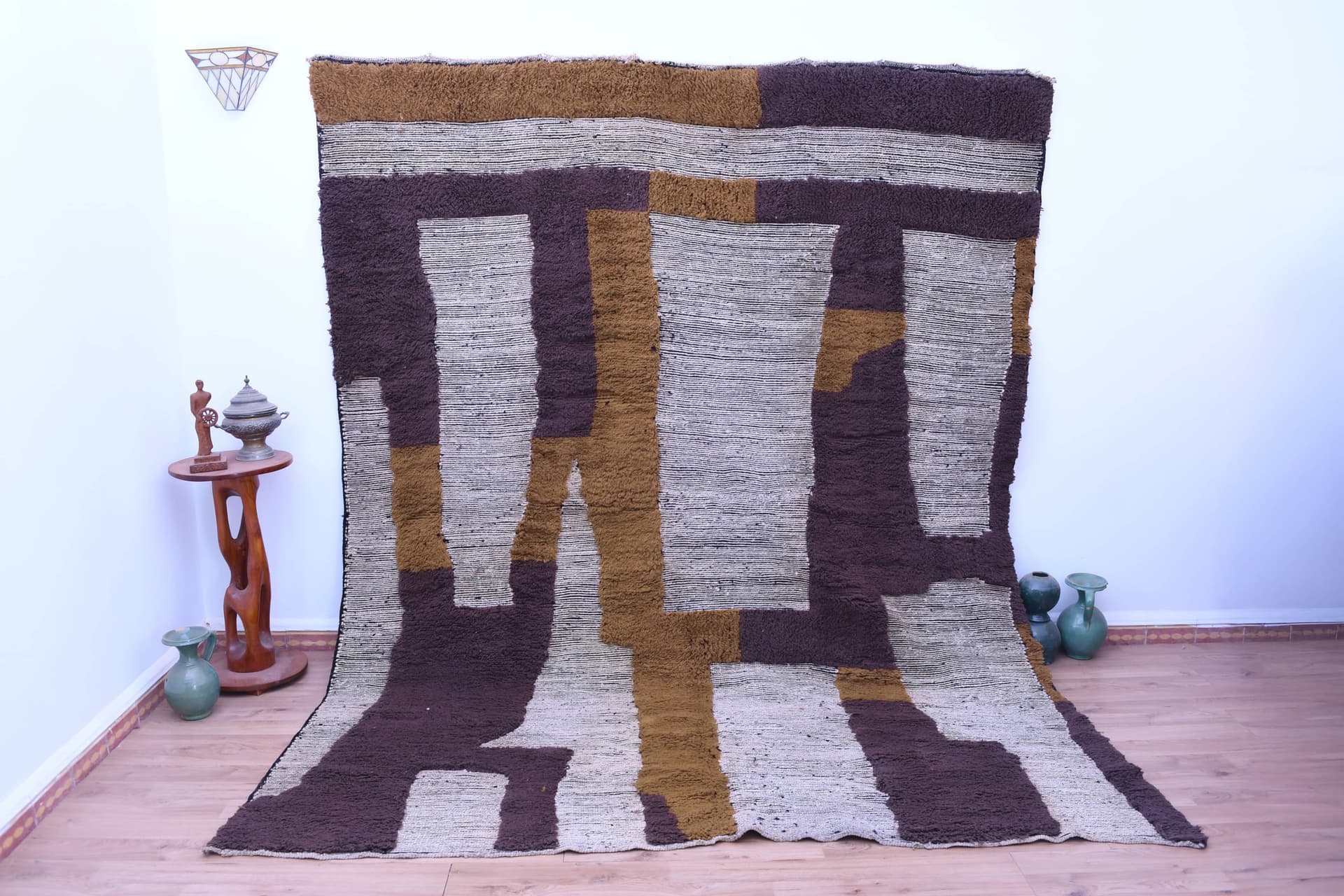 Multicolor Blockwork Beni Mrirt Rug