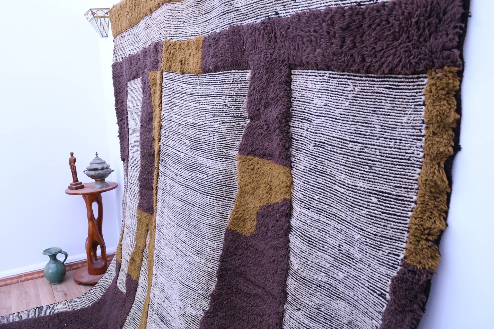 Multicolor Blockwork Beni Mrirt Rug
