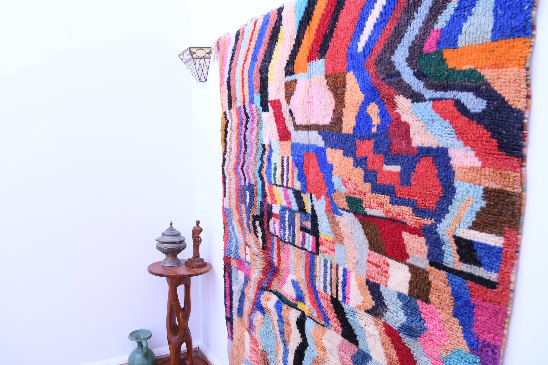 Multicolor Abstract Beni Mrirt Rug