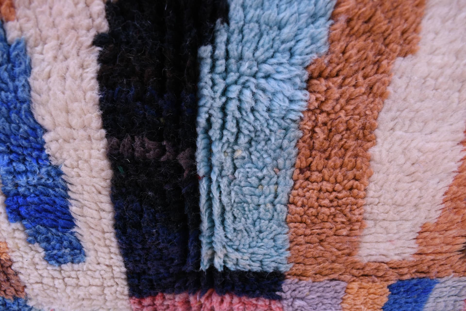 Multicolor Abstract Beni Mrirt Rug