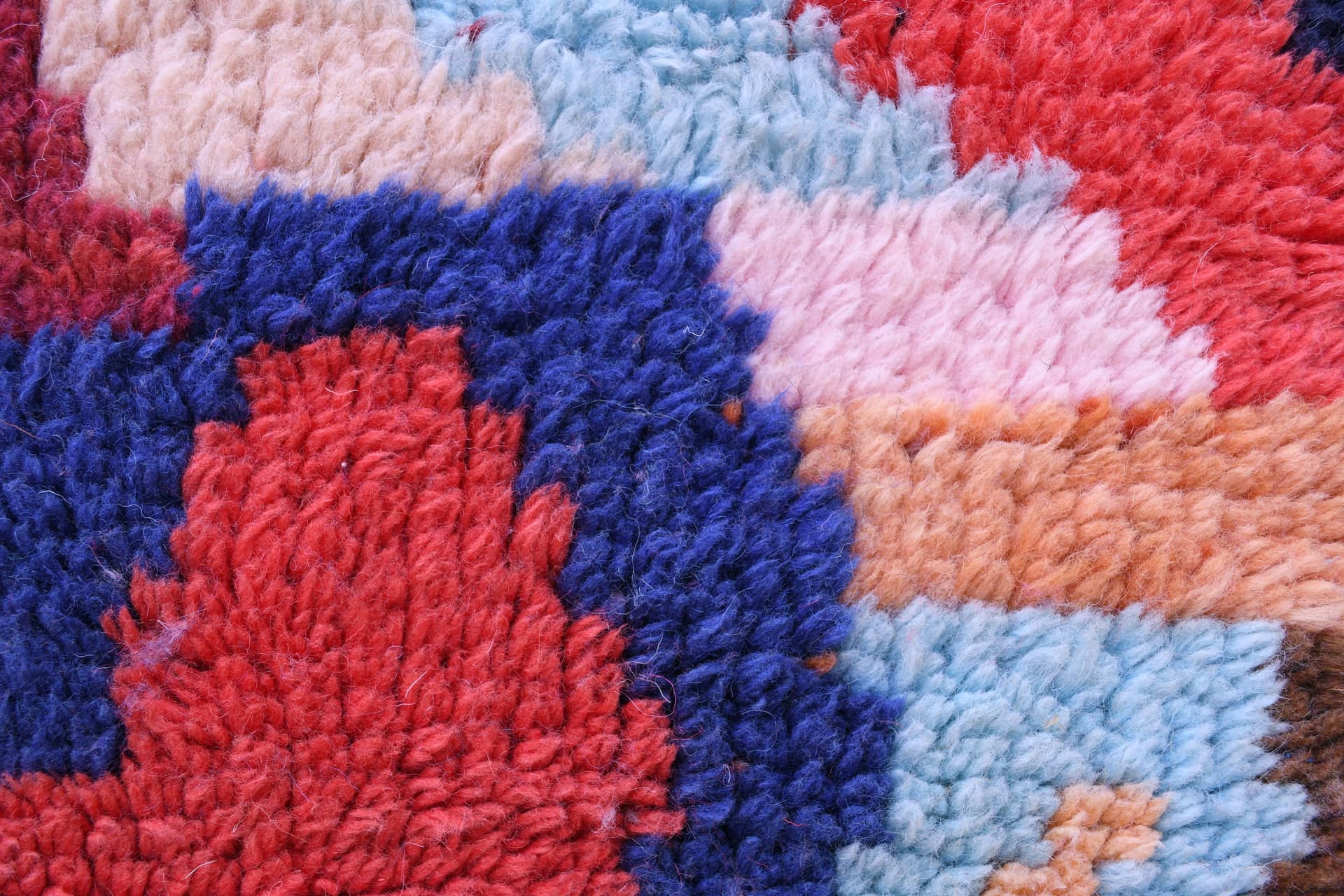 Multicolor Abstract Beni Mrirt Rug