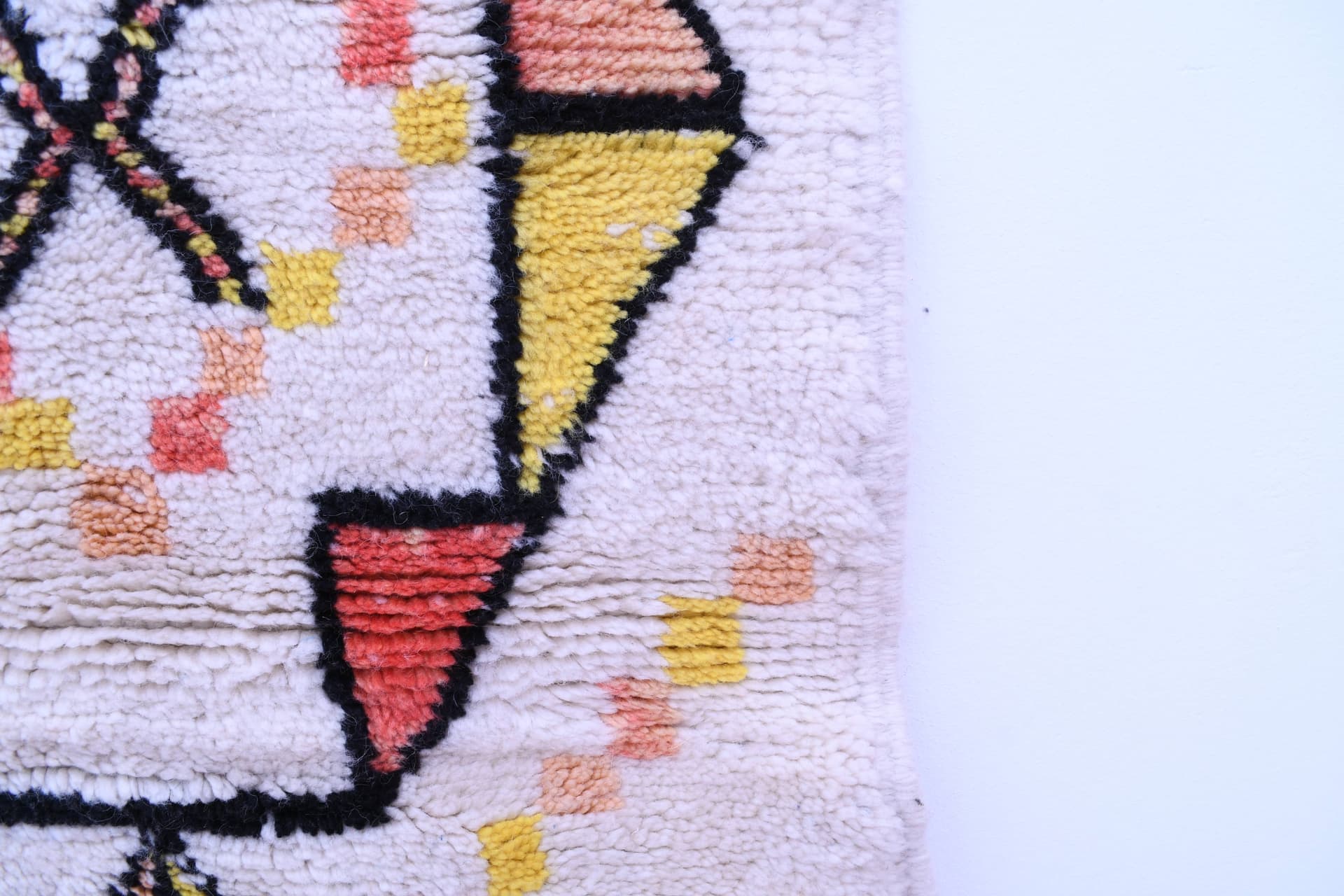 Ivory Triangle X Beni Ourain Rug