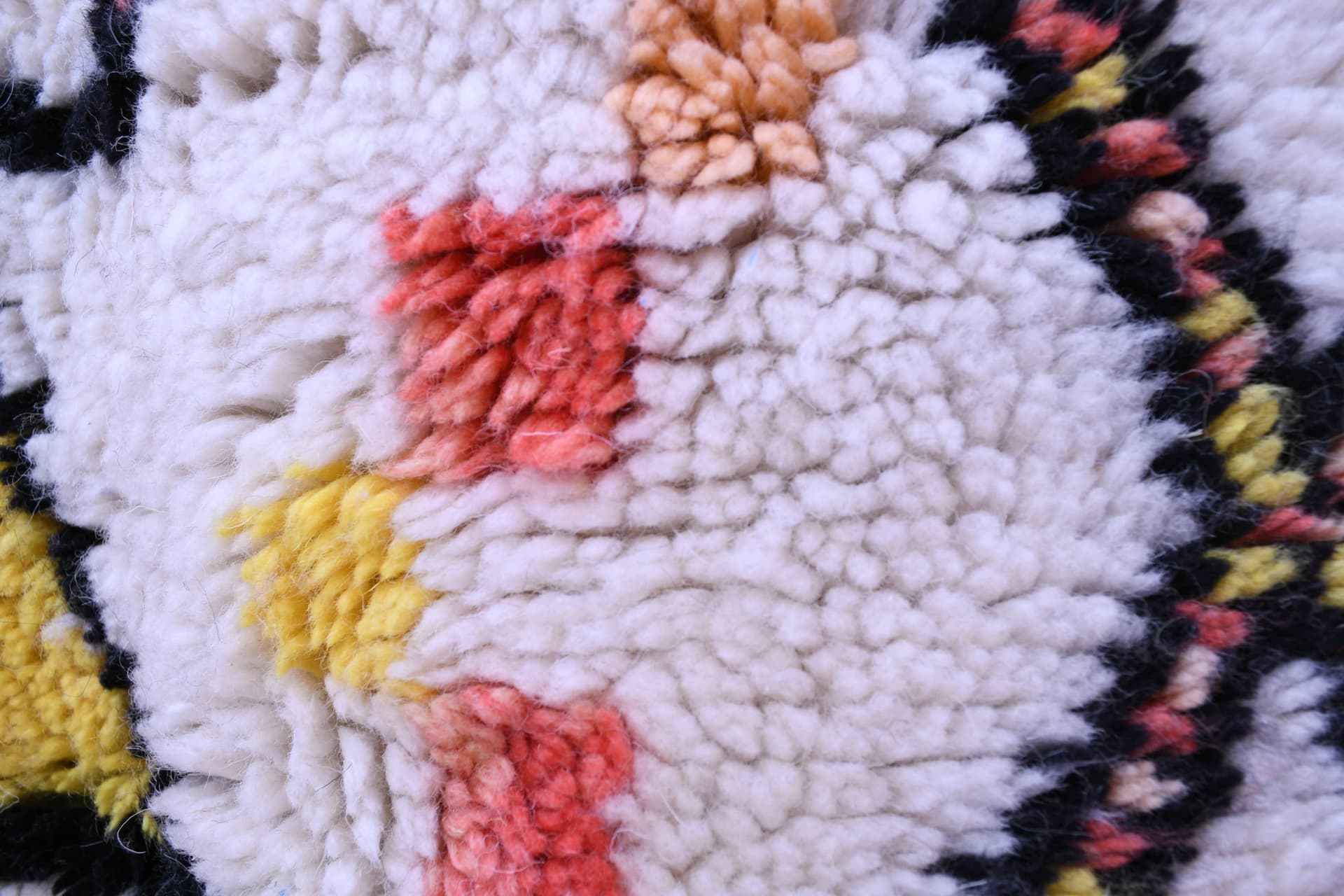 Ivory Triangle X Beni Ourain Rug