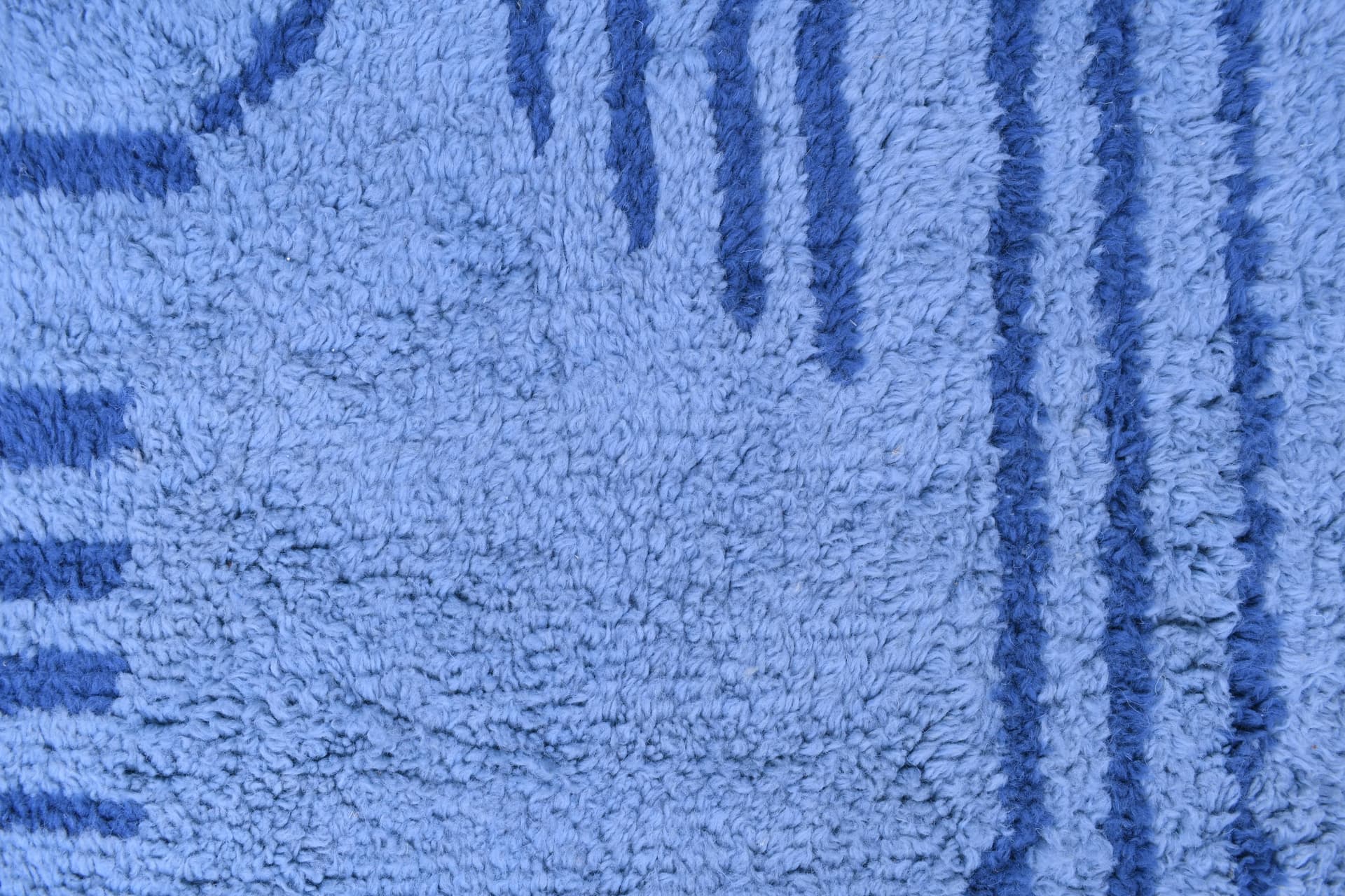 Moroccan Rug Handmade Wool 7x10 - Blue Minimalist Modern Area Rug for Living Room Bedroom - Authentic Mrirt Berber