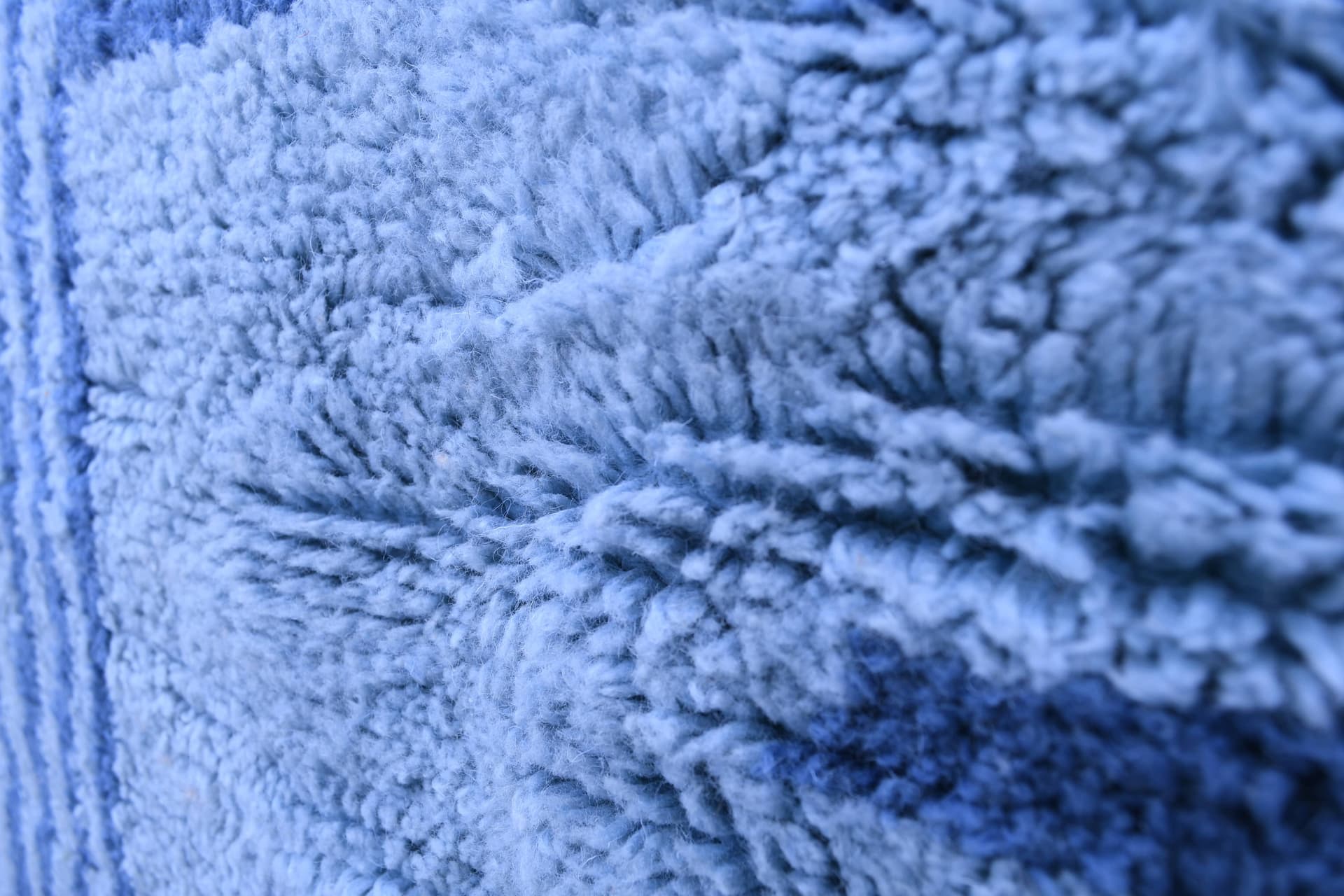 Moroccan Rug Handmade Wool 7x10 - Blue Minimalist Modern Area Rug for Living Room Bedroom - Authentic Mrirt Berber