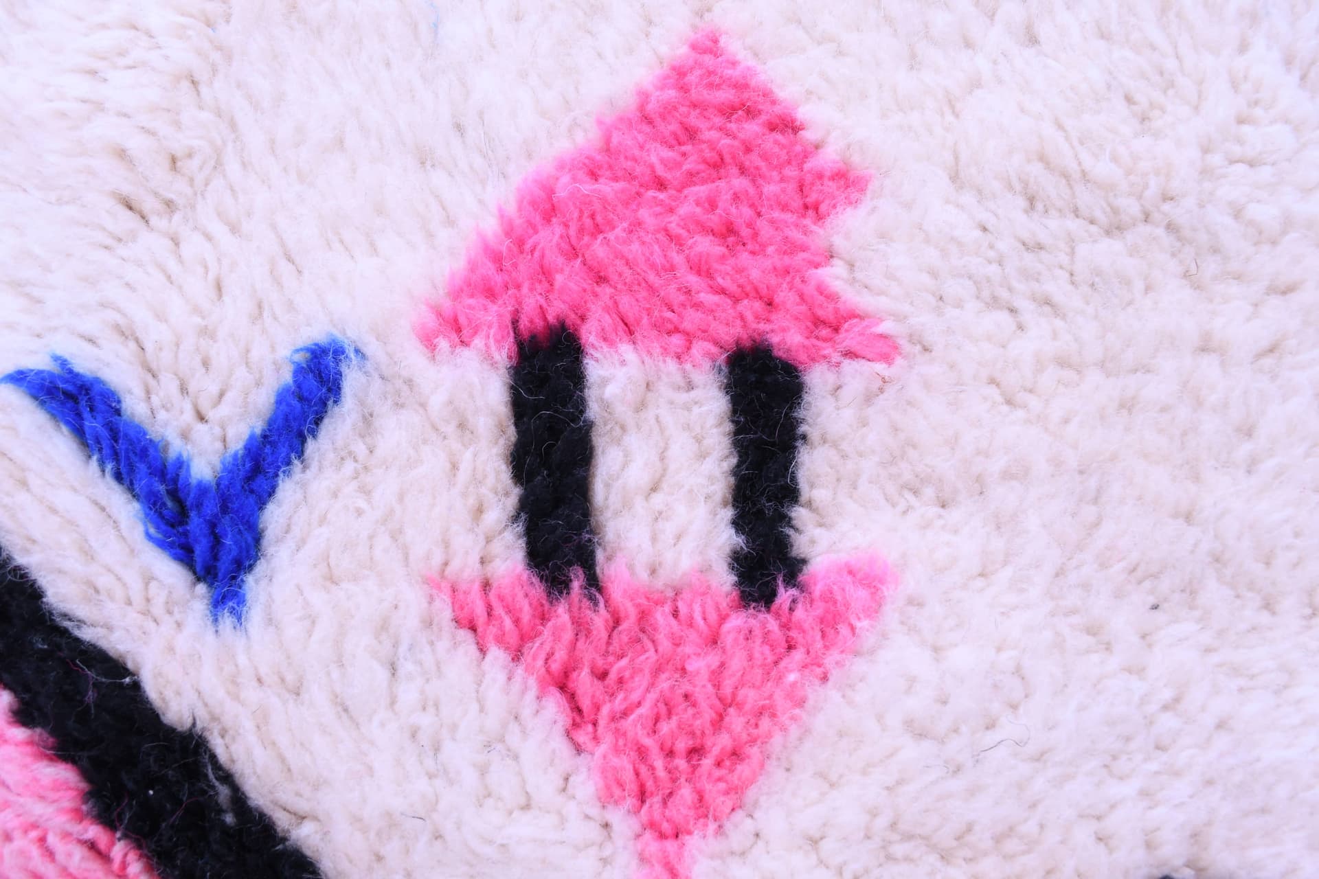 Pink Black Geometric Beni Mrirt Rug