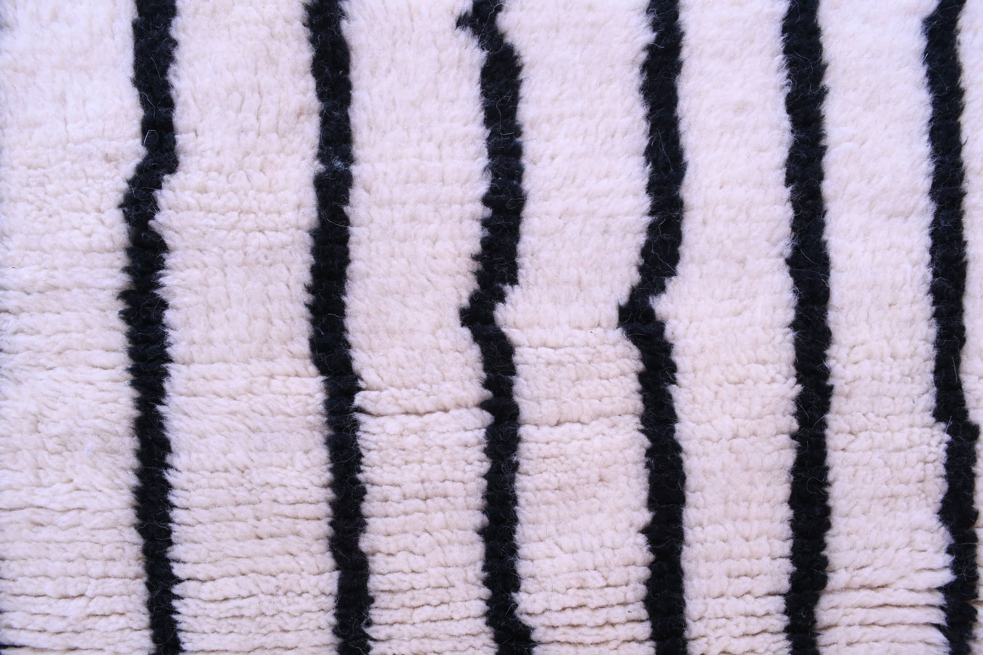 Ivory Black Abstract Rug