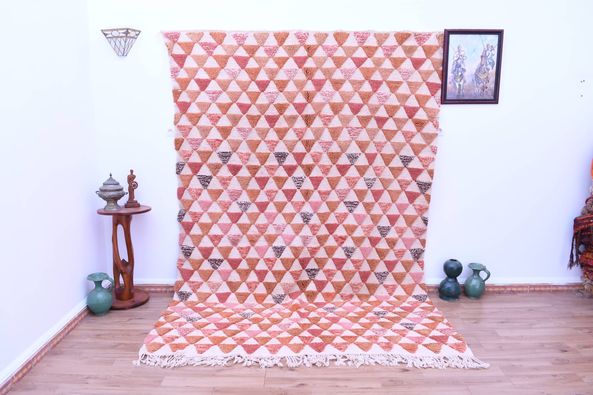 Terracotta Triangle Beni Mrirt Rug