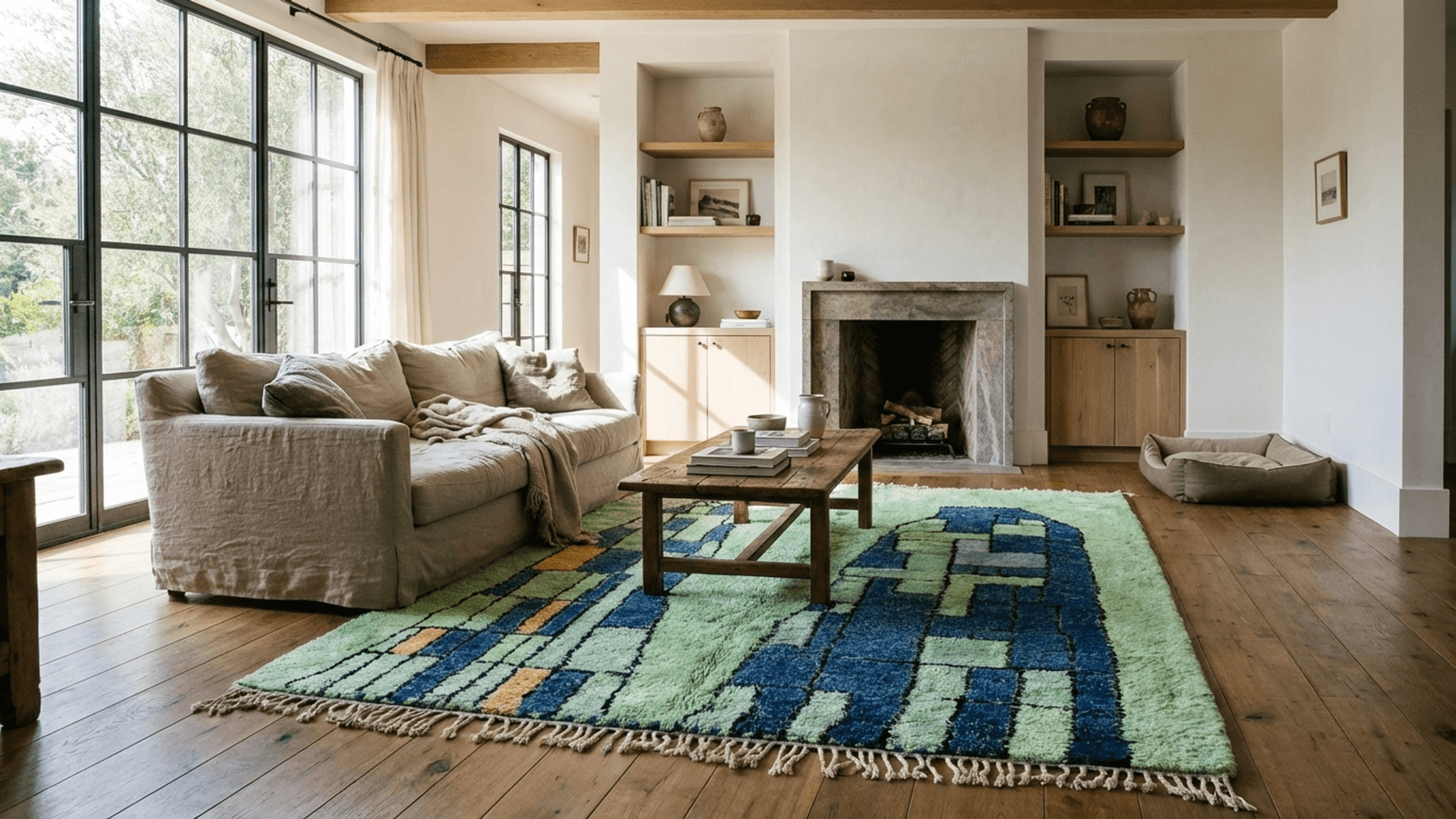 Green Twin Tower Beni Mrirt Rug